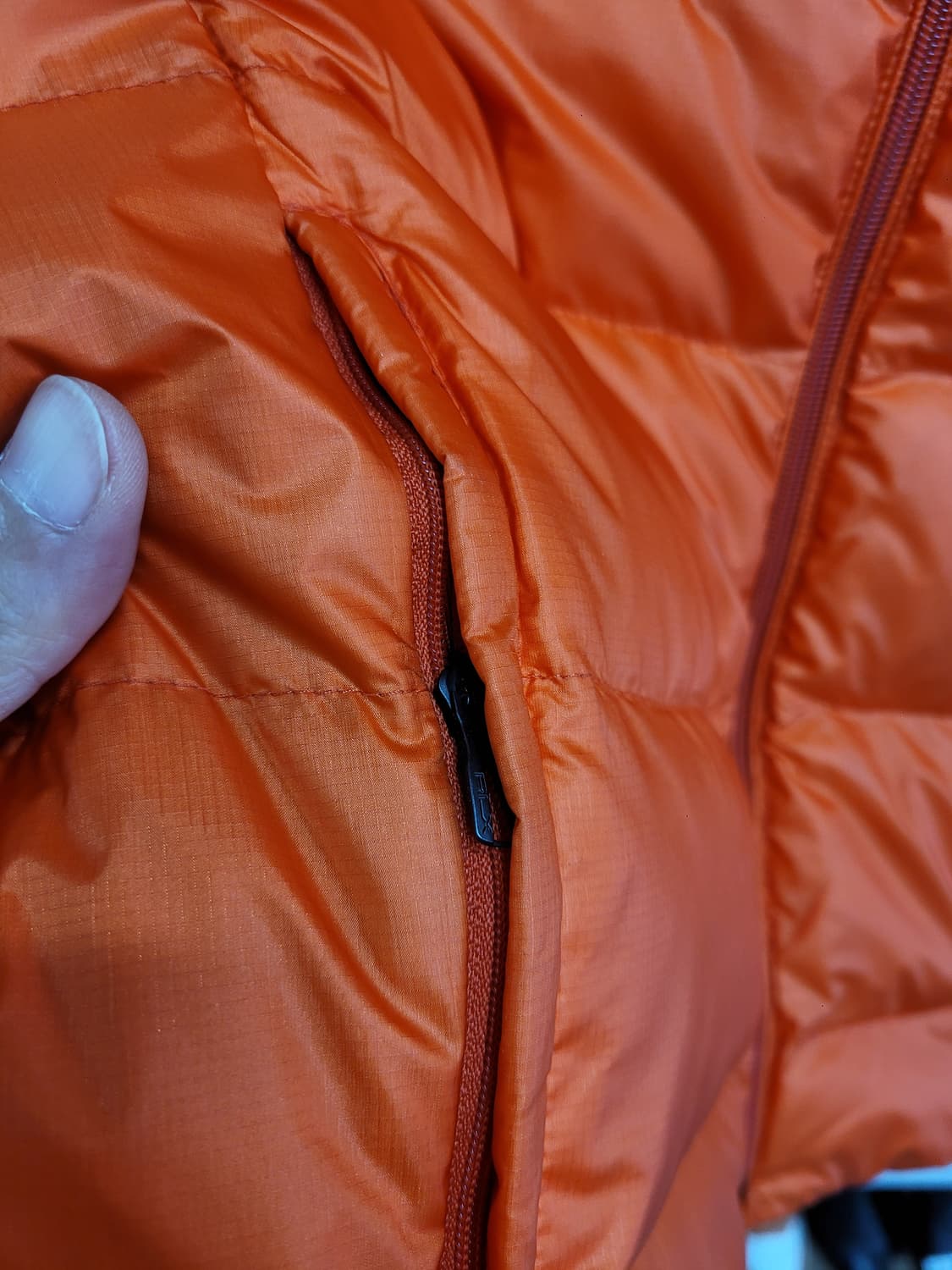 RLX 폴로 랄프로렌 오렌지 패딩 조끼 (오리털) 상품이미지3