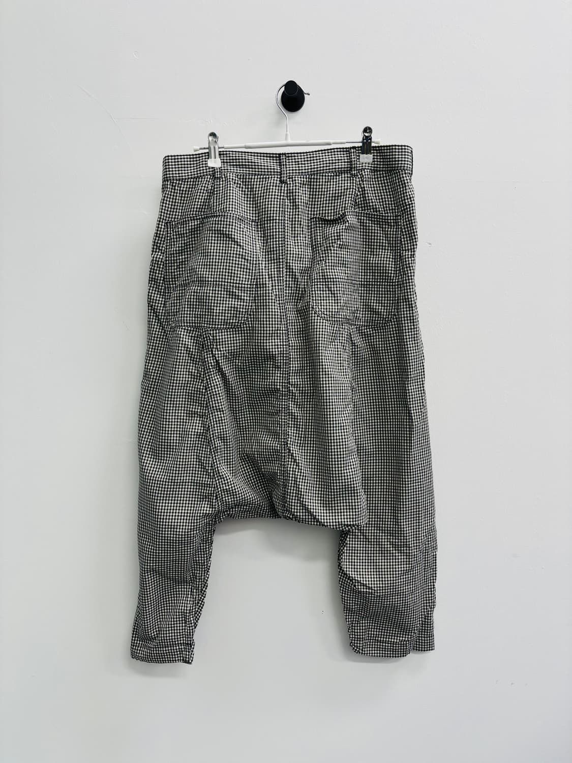 꼼데가르송 깅엄 체크 드롭 크로치 배기 팬츠 상품이미지3
