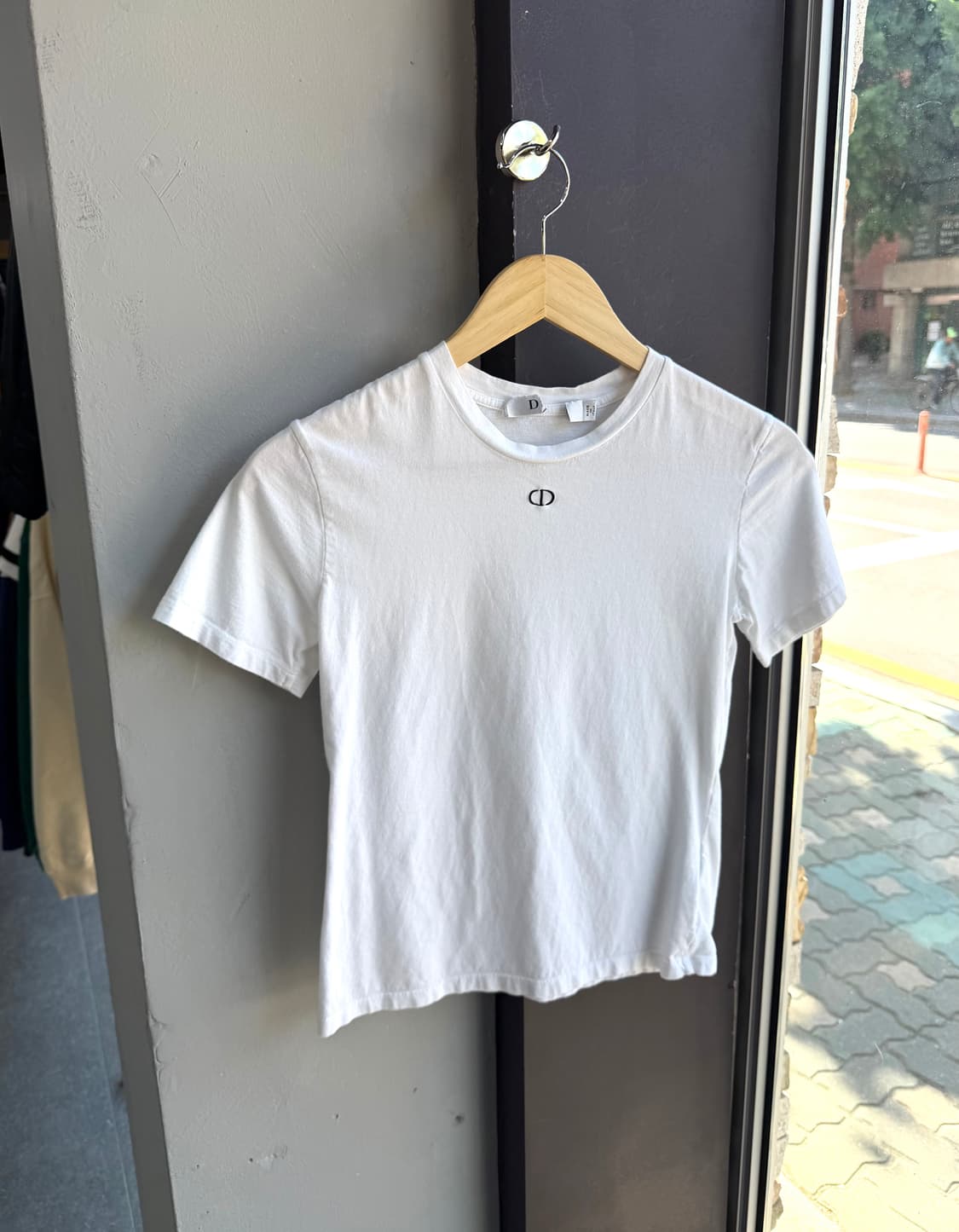 XS/ 디올 CD 로고 화이트 반팔티 상품이미지4