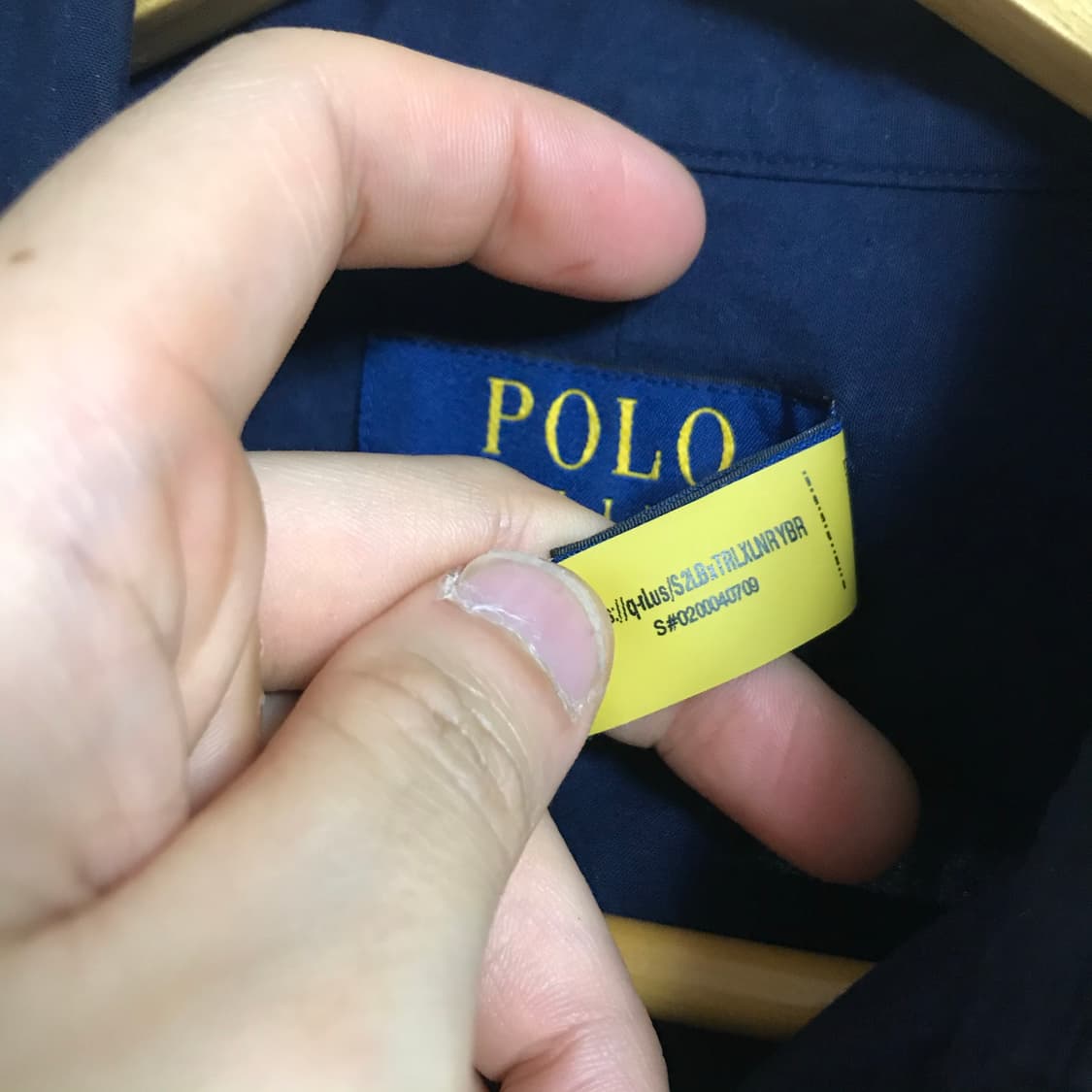 폴로 큐알 신형라인 네이비 셔츠 상품이미지5