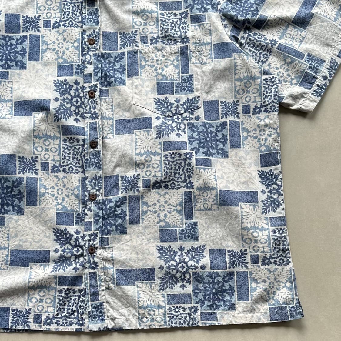 [2XL]USA 미제 오리지널 인디고 하와이안 셔츠 상품이미지3