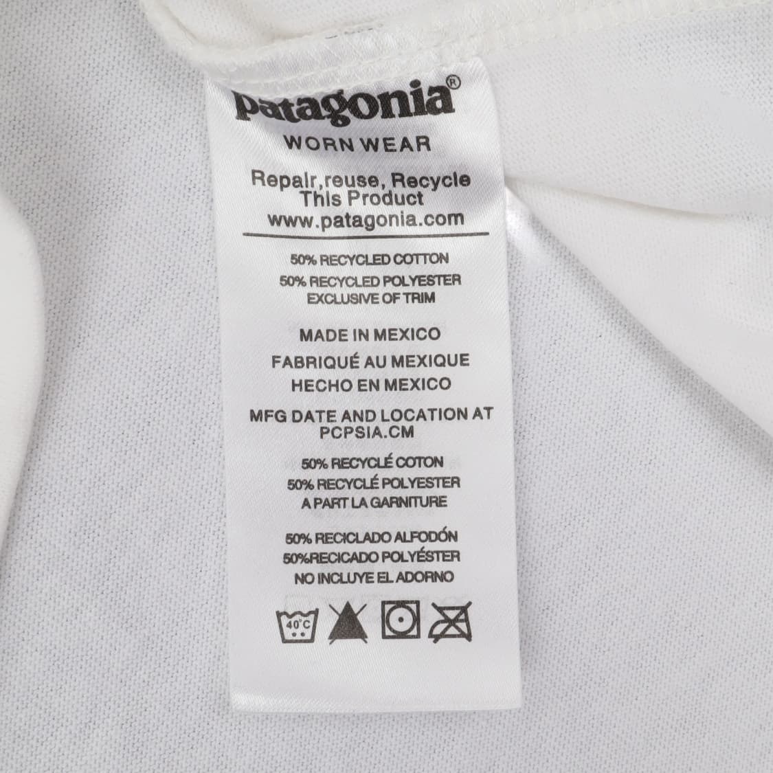 파타고니아 화이트 웨이브 로고 티셔츠 상품이미지9