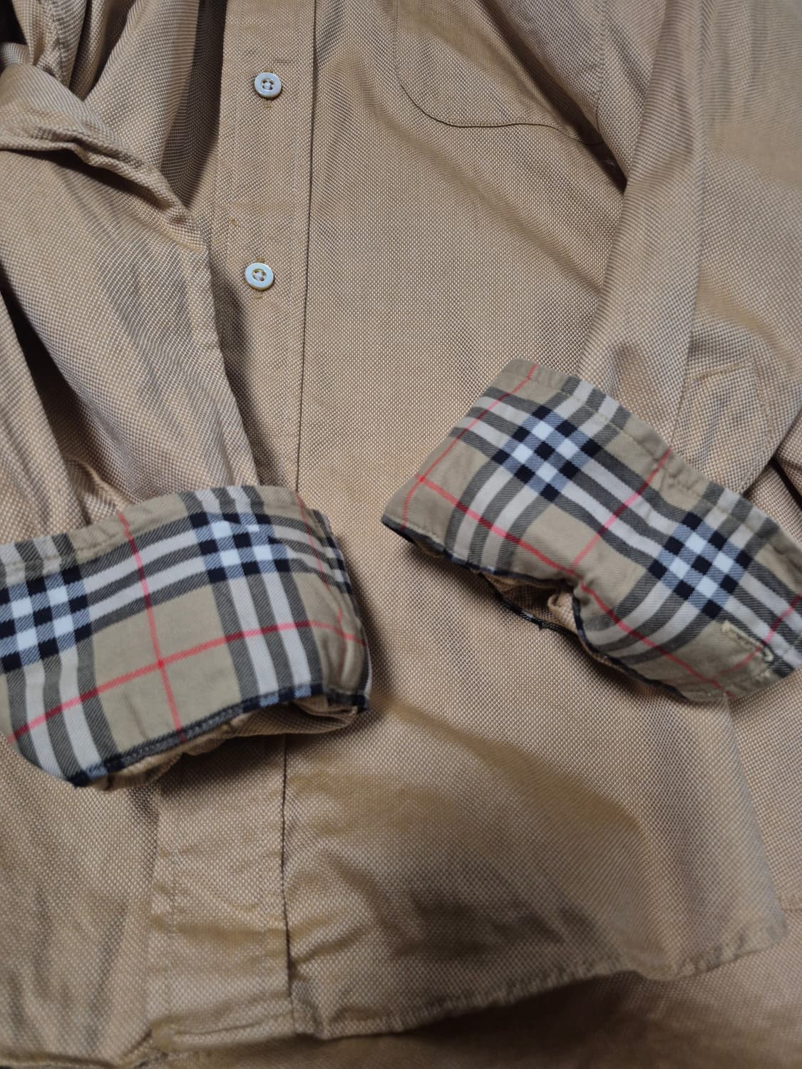 Burberry 버버리 USA 노바체크 베이지 셔츠 남성 100사이즈 상품이미지4