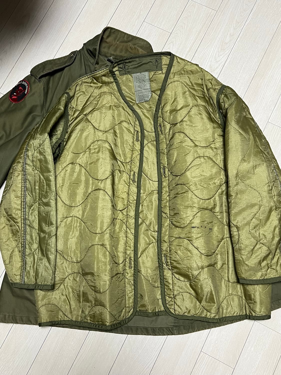 90s 미군 m-65필드자켓 패치 L사이즈 상품이미지8