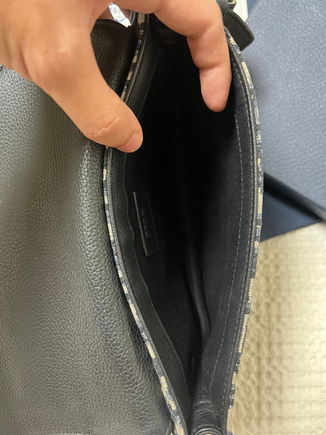 (감정서 포함 풀구성) 디올 오블리크 새들 파우치 크로스백 메신저백 상품이미지8