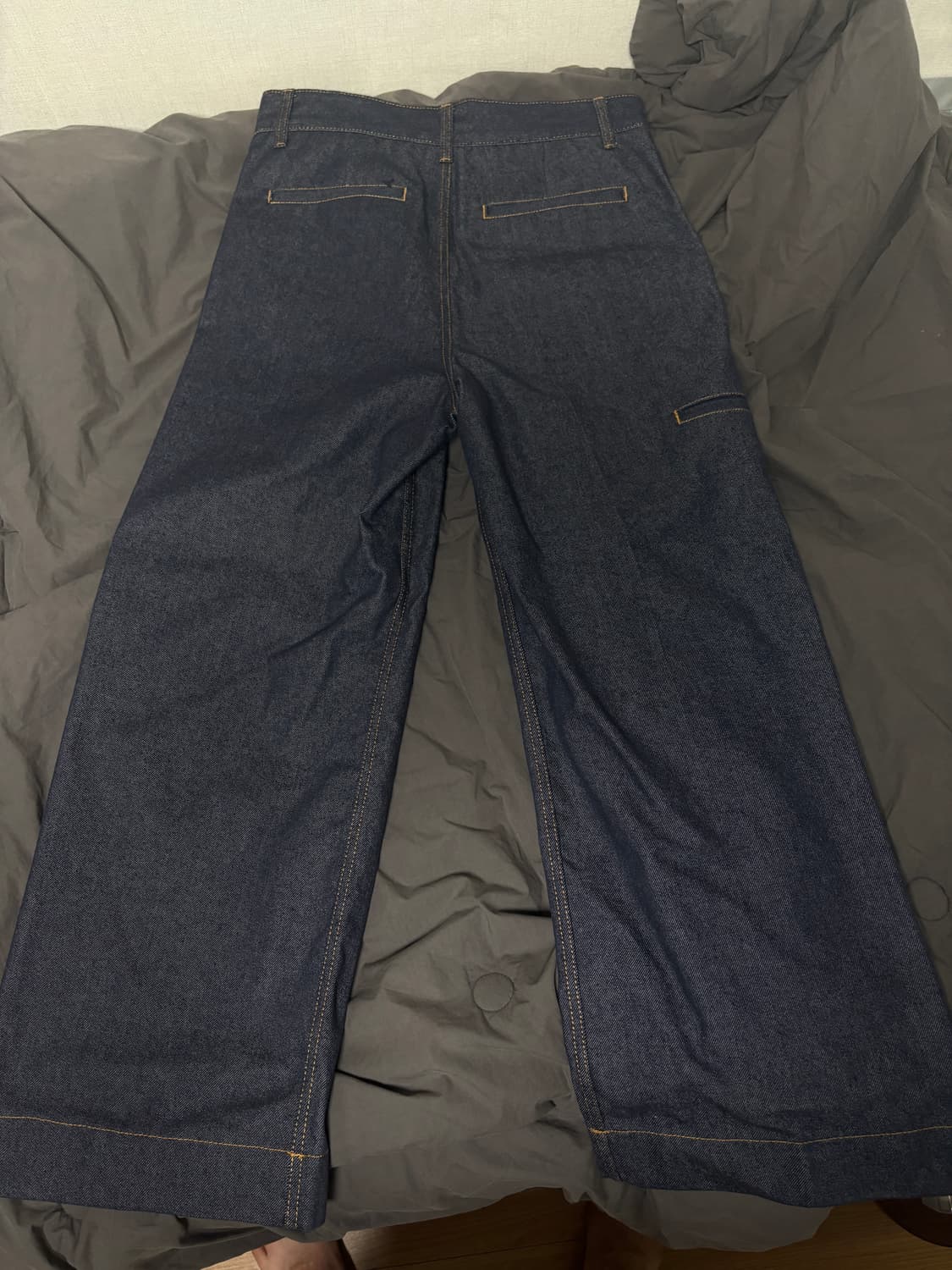 쿠어 언체인징 데님 와이드 레그 팬츠 (인디고) 상품이미지4