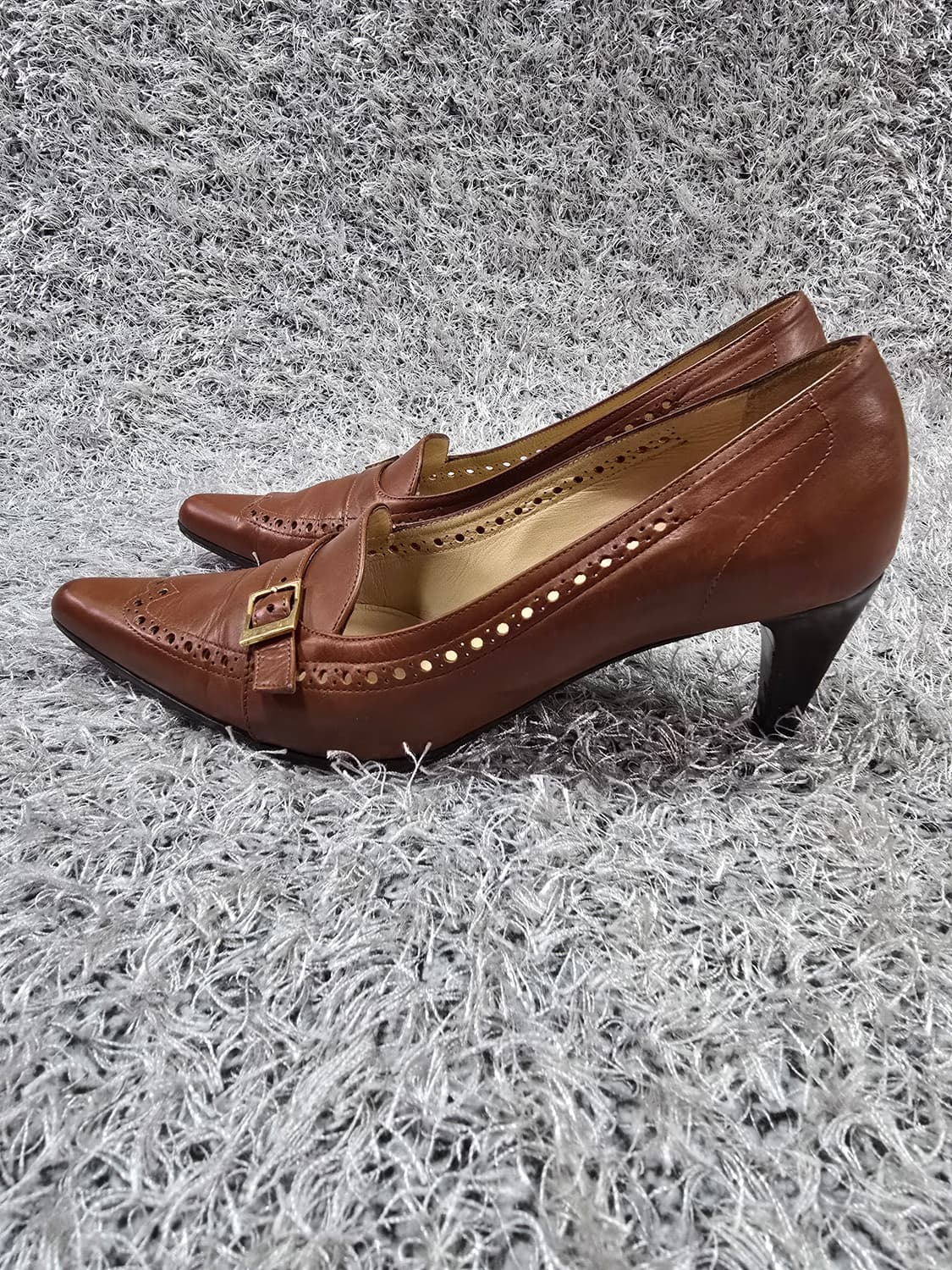 셀린느 빈티지 브라운 펌퍼스 힐 7B 상품이미지1