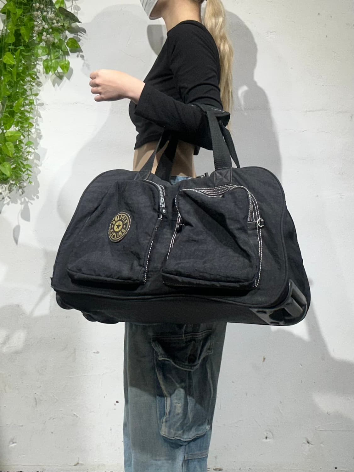 키플링 블랙 대장급 캐리어 토트백 보스턴백 가방  상품이미지1