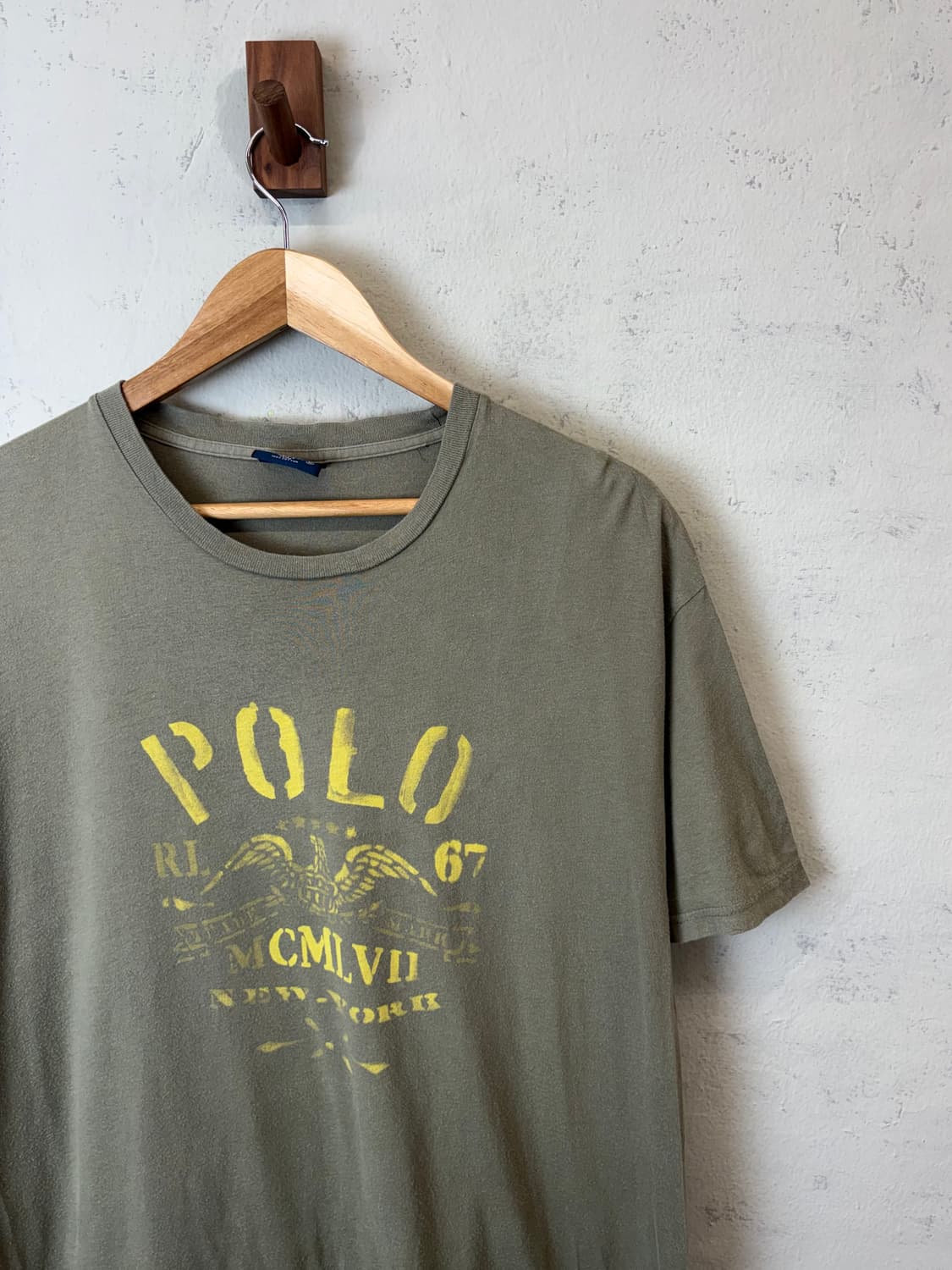 폴로랄프로렌 빈티지 카키 프린팅 반팔티 상품이미지2