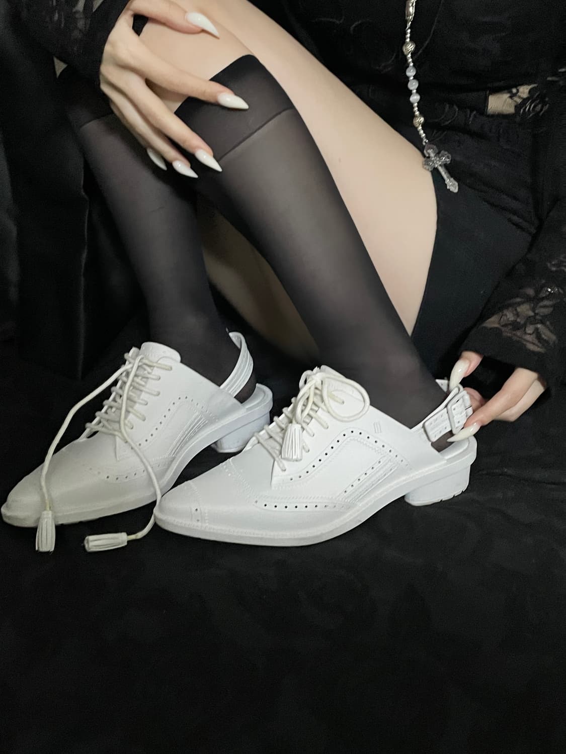 Melissa X Herchcovitch 러버 웨스턴 컷아웃 로퍼 샌들 상품이미지4