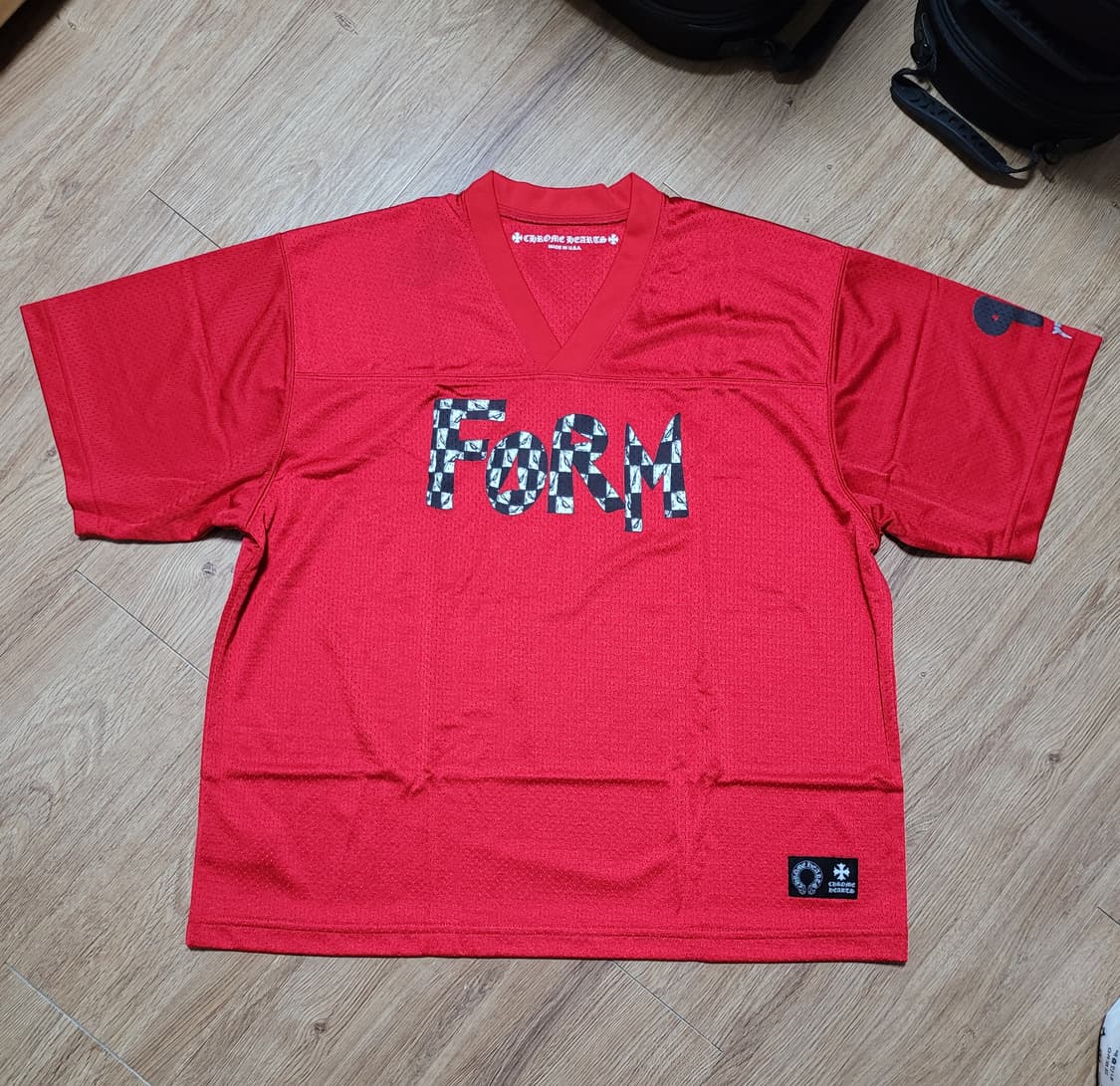 [L]크롬하츠 레드 매쉬 반팔 져지 상품이미지1