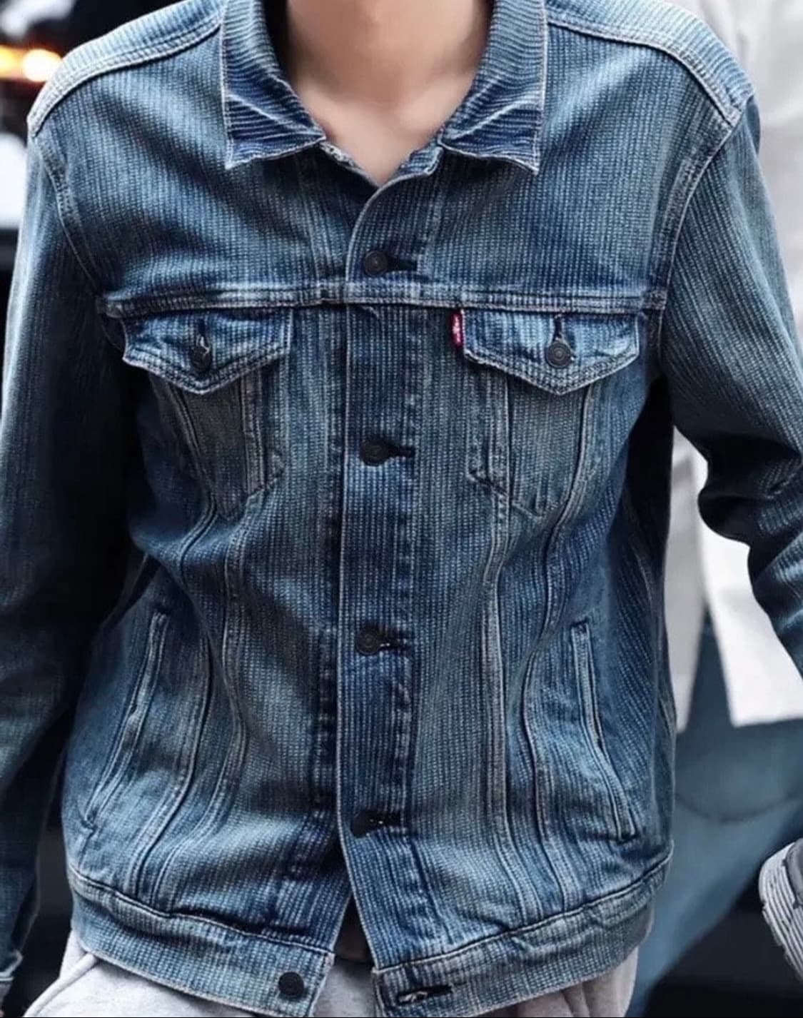 (삽니다)리바이스 nwt railroad 스트라이프 데님 트러커 자켓 상품이미지1