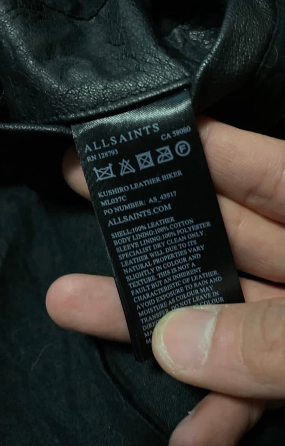 ALL SAINTS 올 세인츠 웨스턴 무드 쿠시로 바이커 레더 자켓 상품이미지4