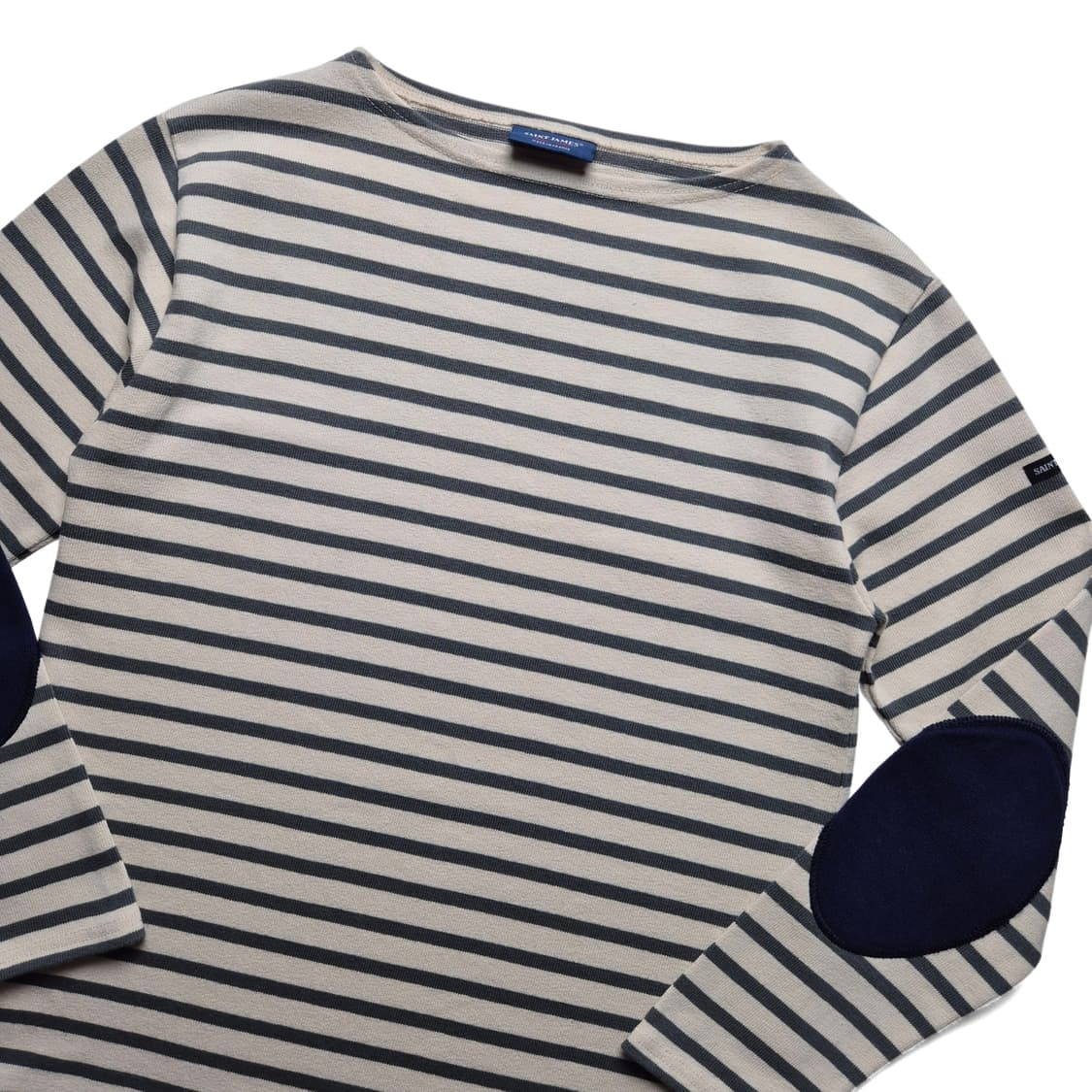 [S] 세인트제임스 엘보우패치 단가라 롱슬리브 상품이미지1