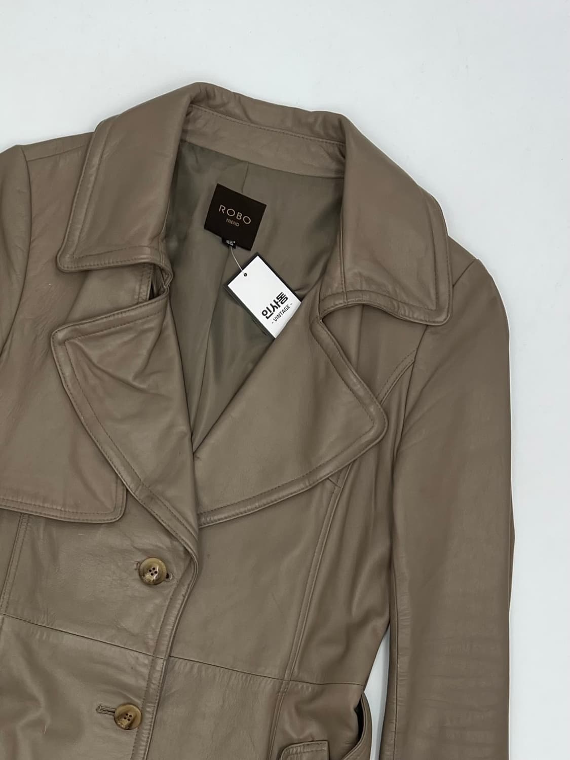 로보 우먼 롱 레더자켓 상품이미지2
