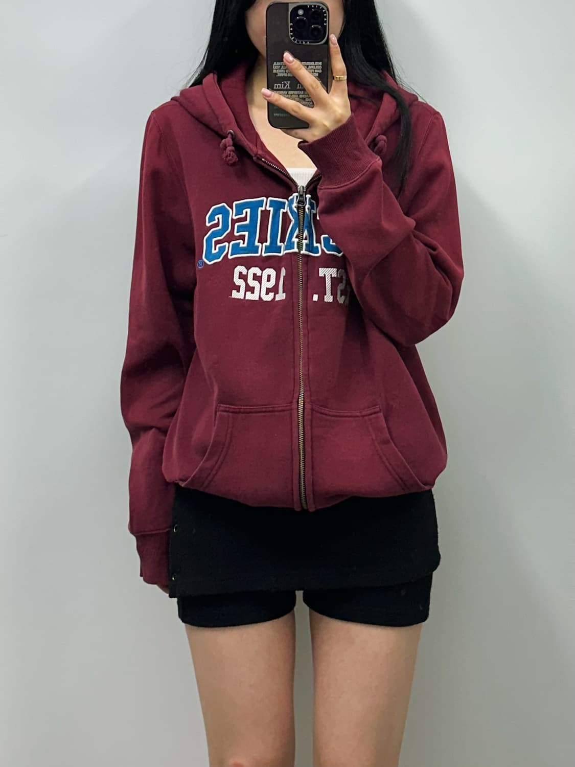 디키즈 y2k 와투케 버건디 후드집업 상품이미지1