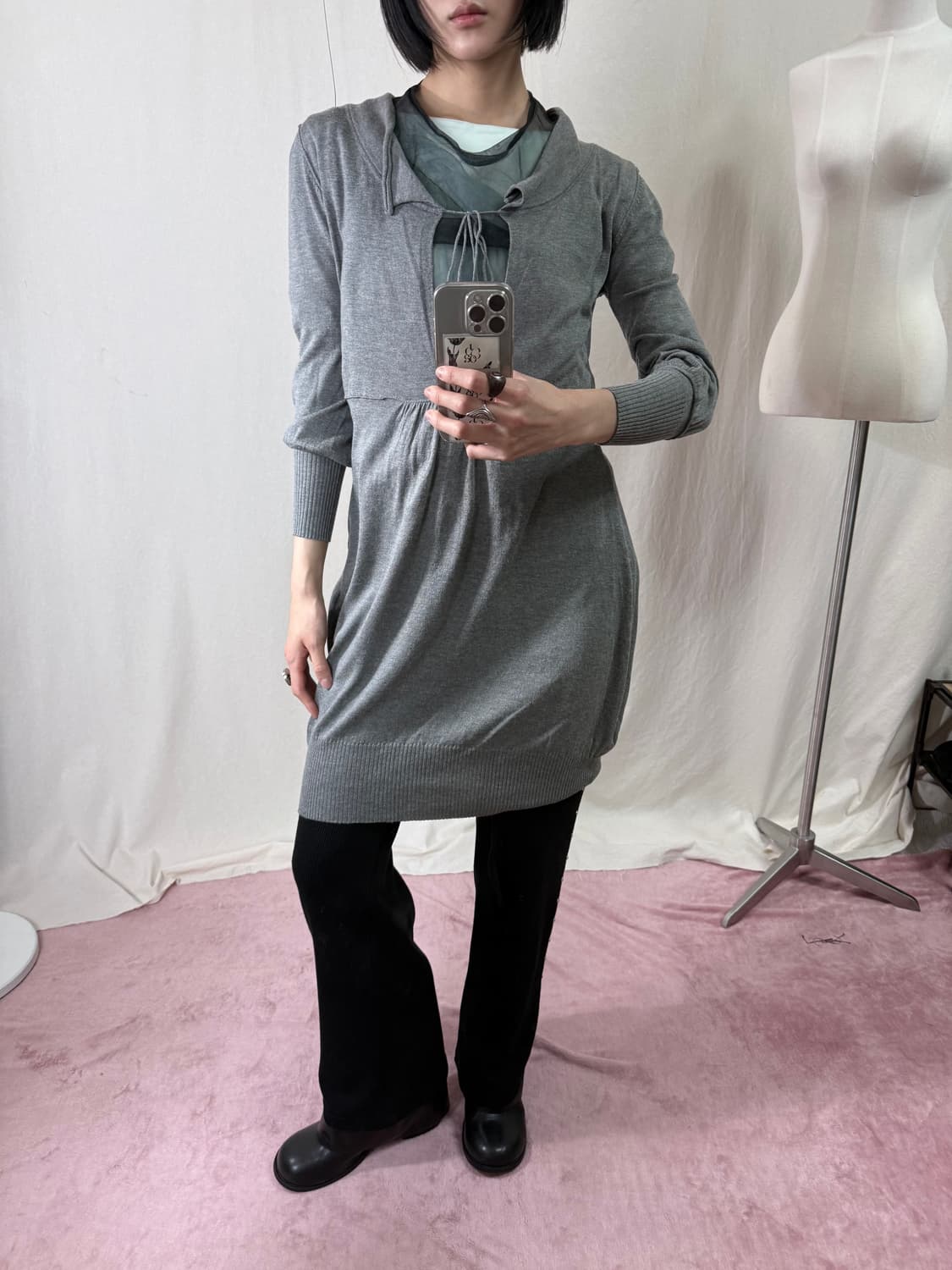 Sportmax 실크 블렌드 니트 튜닉 드레스 상품이미지3