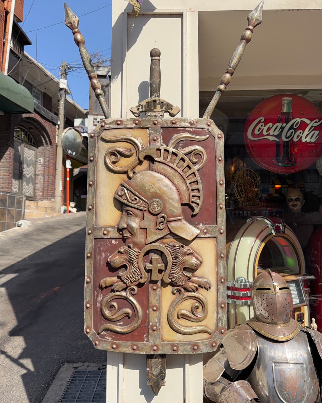 빈티지 소품 방패 벽 조형물 상품이미지2