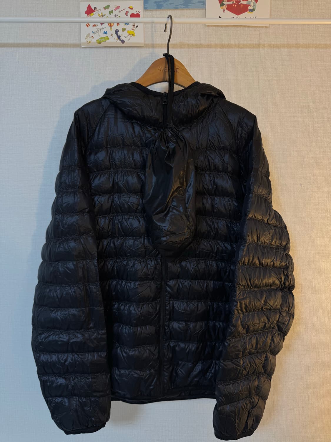 [L]유니클로 패커블 라이트 다운 패딩자켓 블랙 상품이미지1