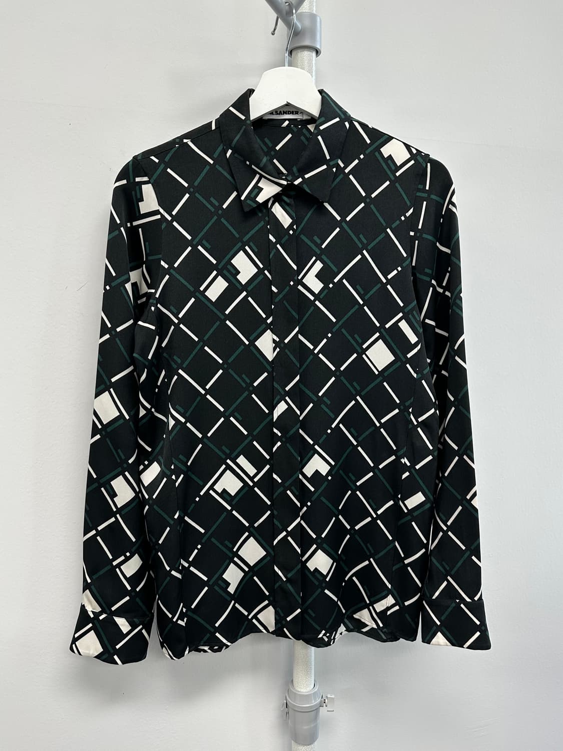 질샌더 지오메트릭 실크 셔츠 블라우스 상품이미지1