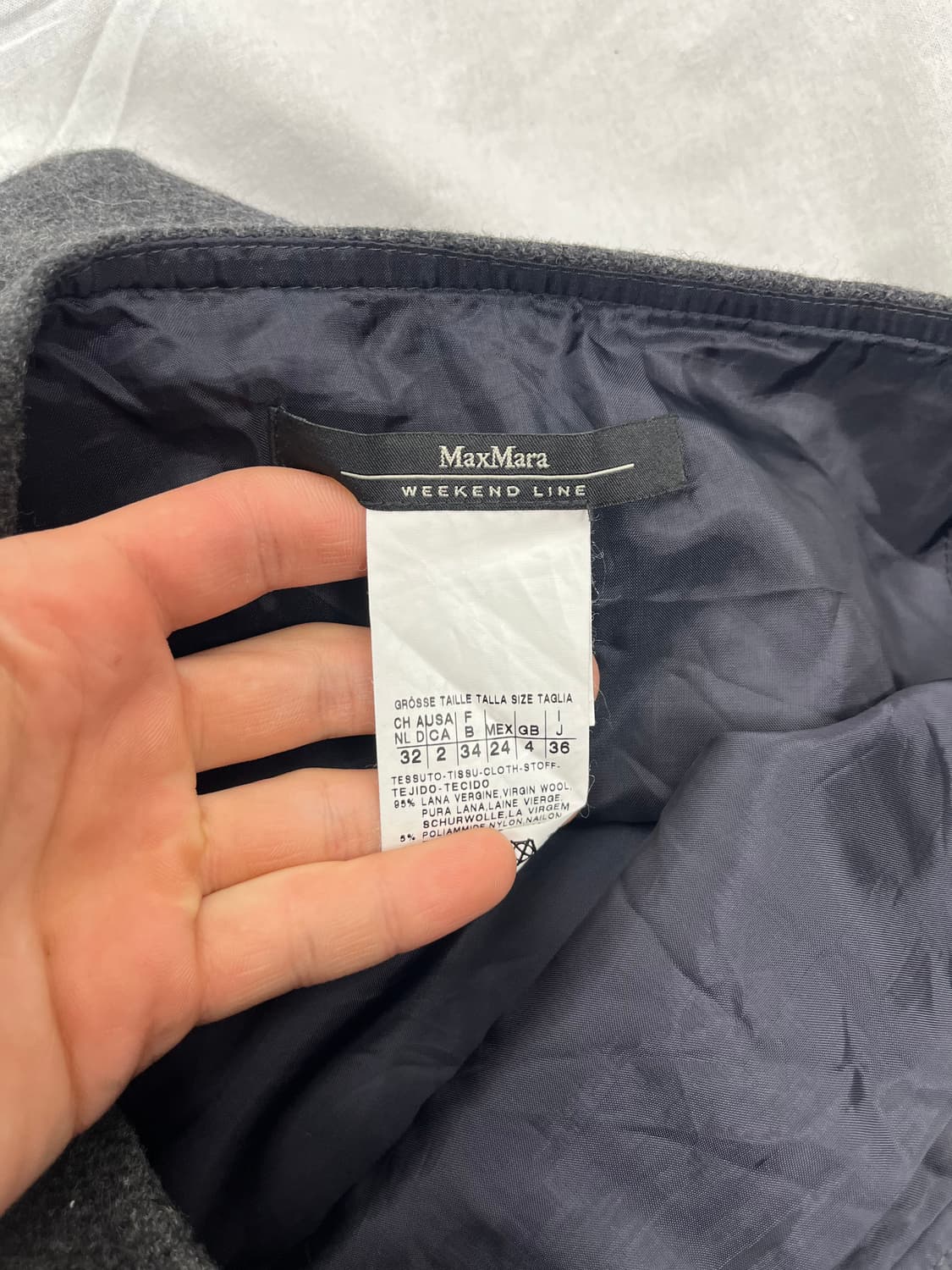 Maxmara 울 혼방 미디 스커트  상품이미지5