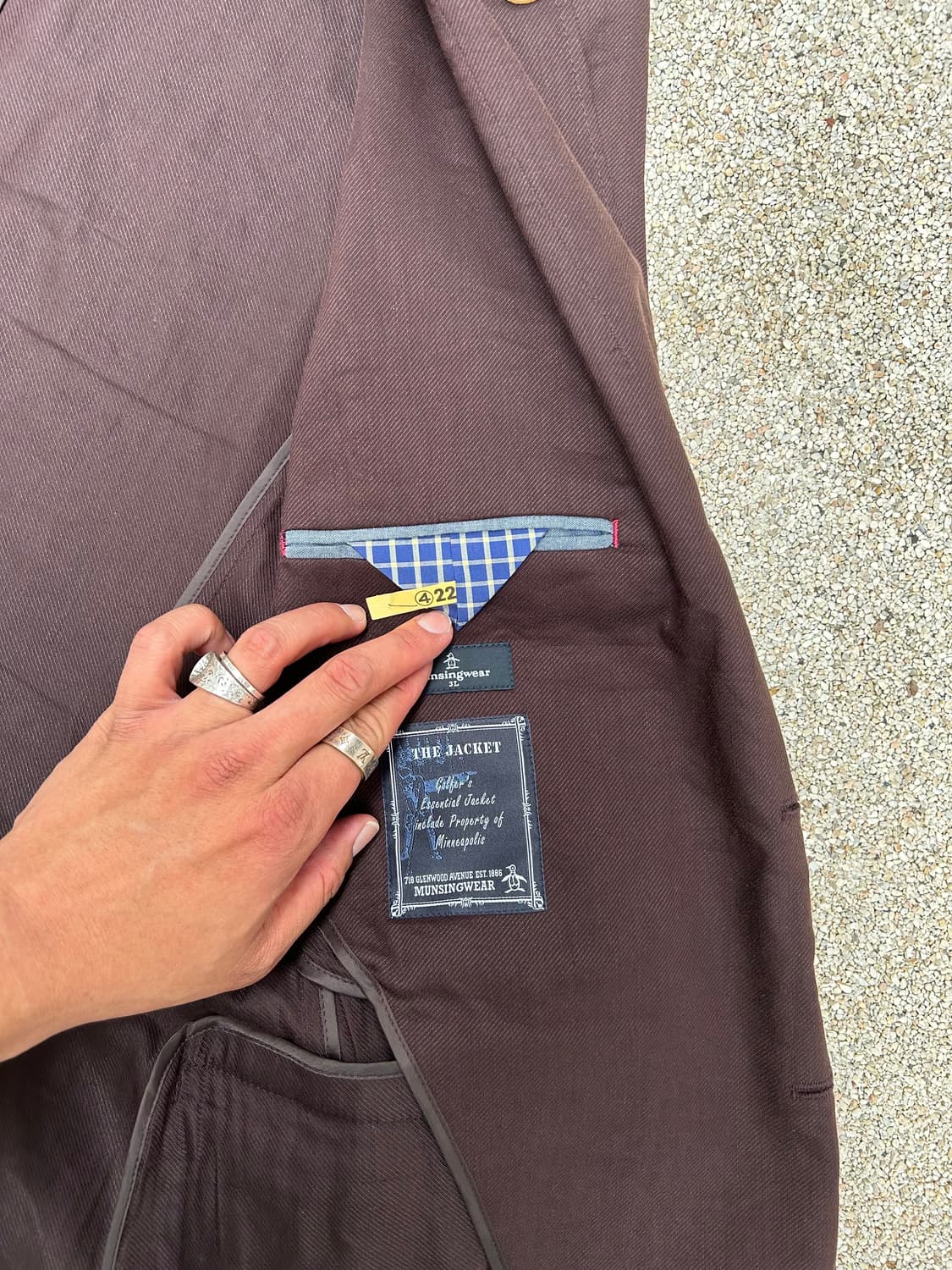 먼싱웨어 브라운컬러 빈티지 린넨 블레이져 상품이미지9