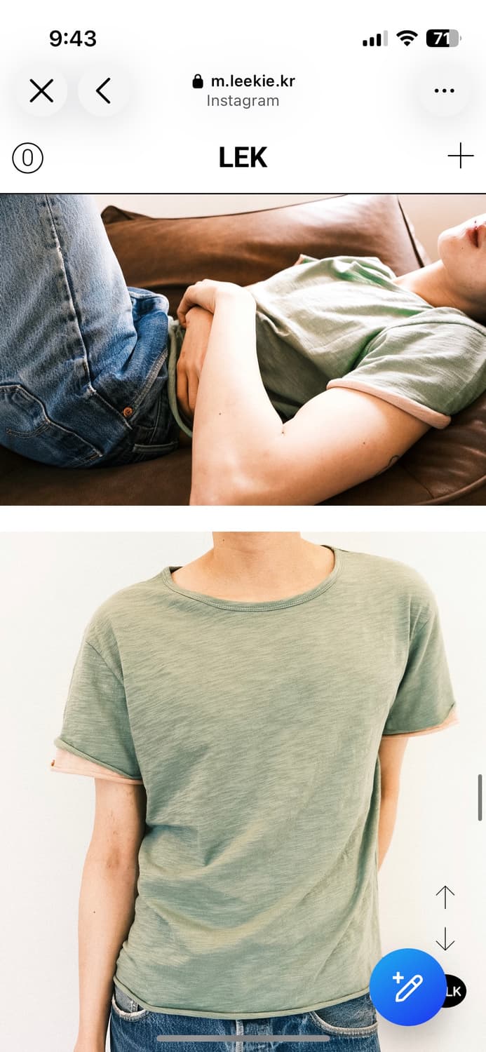 leekie 2 R.L T-shirts FADED GREEN 상품이미지2