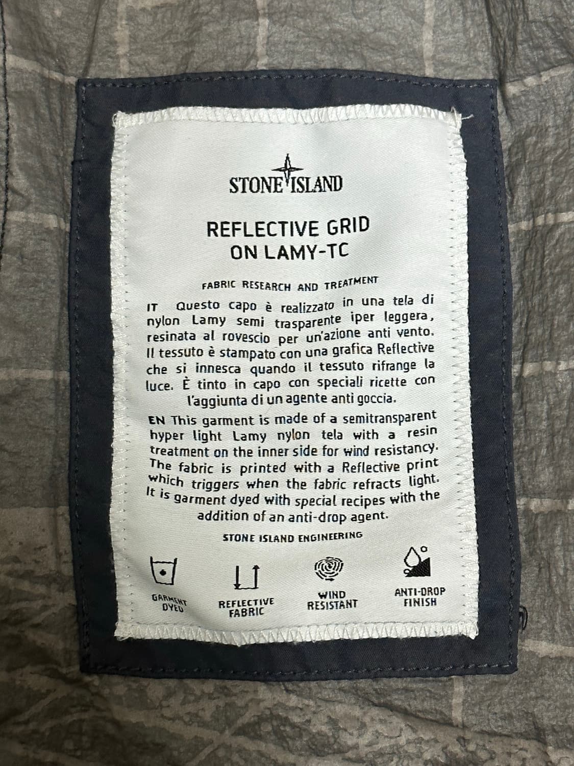 스톤아일랜드 리플렉티브 그리드 자켓 21ss 새상품 상품이미지2