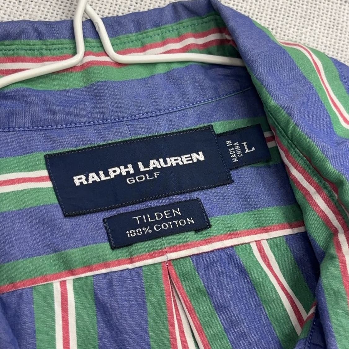 폴로 랄프로렌 골프 틸든 스트라이프 반팔 셔츠 L P00066 상품이미지3
