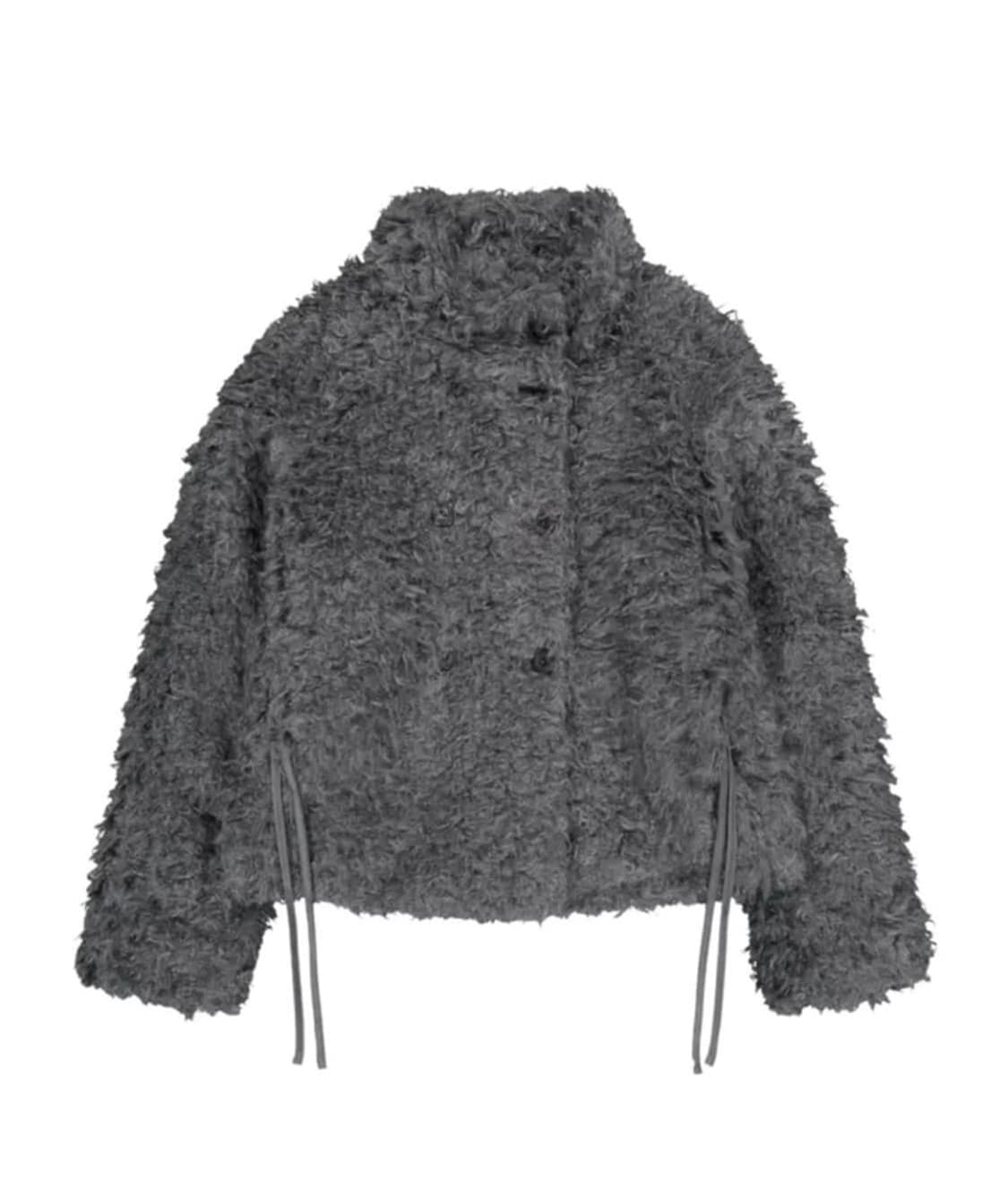 코이세이오 헤어리 퍼자켓 다크그레이 상품이미지1