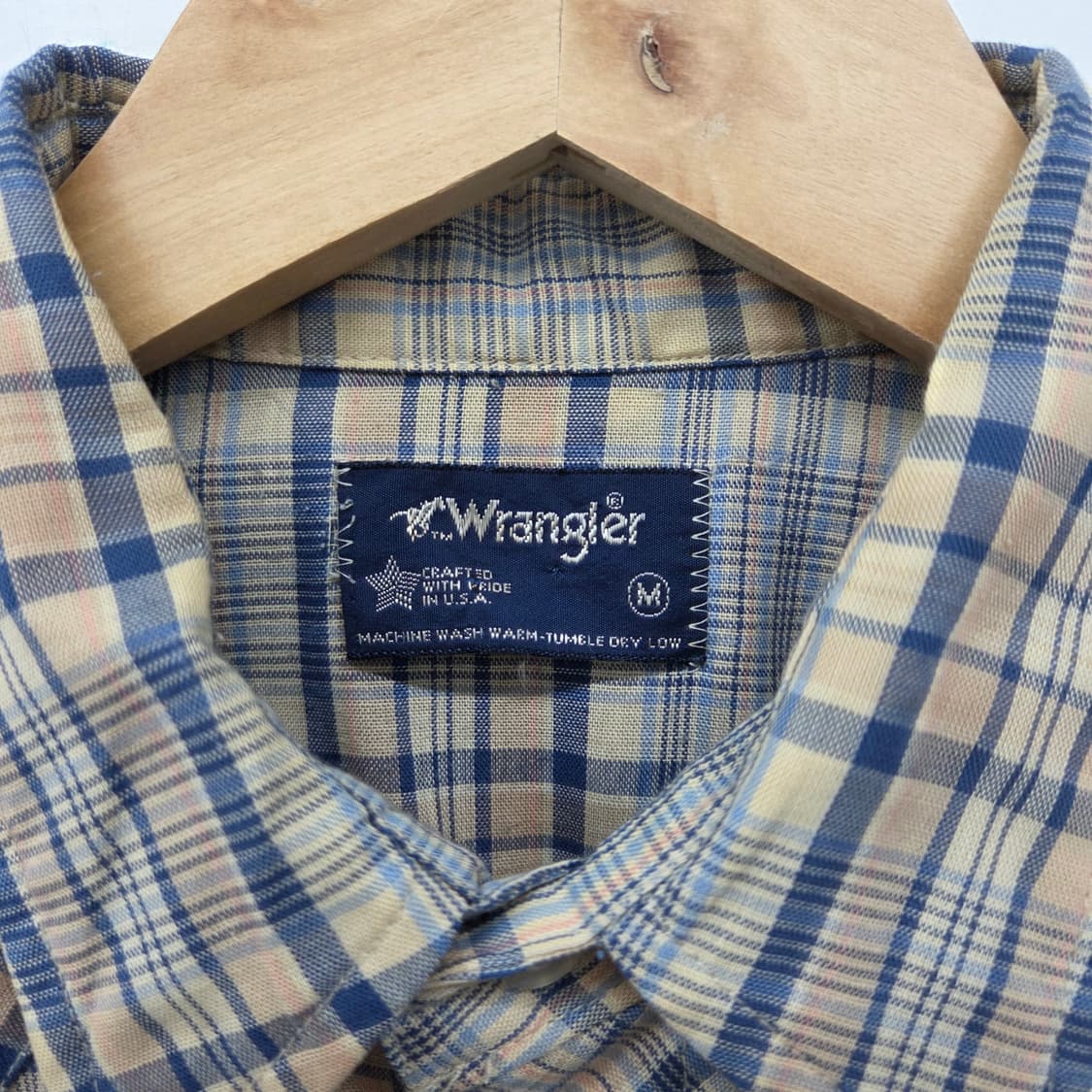 랭글러 체크 반팔 웨스턴 셔츠 여m 상품이미지4