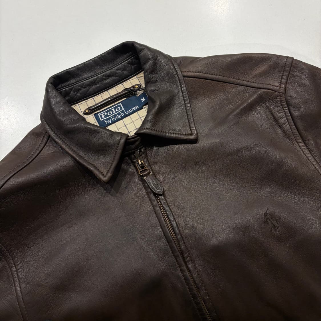 [M] 11a 폴로 랄프로렌 맥스웰 브라운 양가죽 자켓 D228 상품이미지3