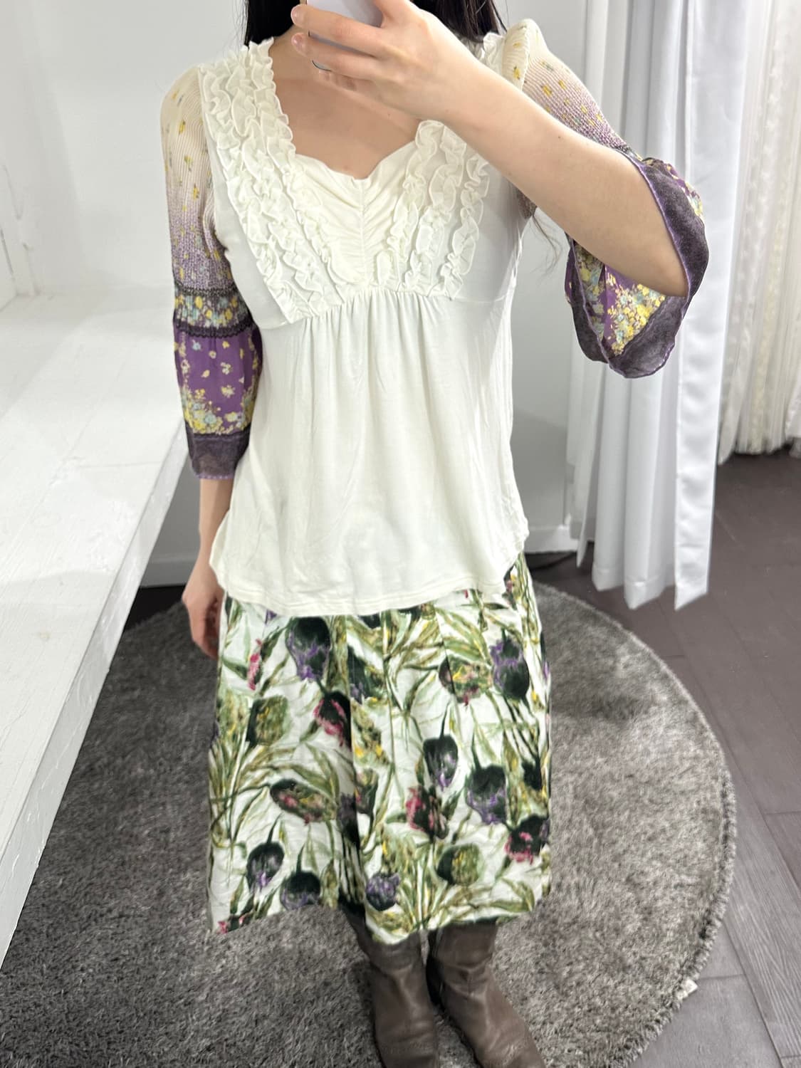 mari enedam italy garden printing skirt 상품이미지2