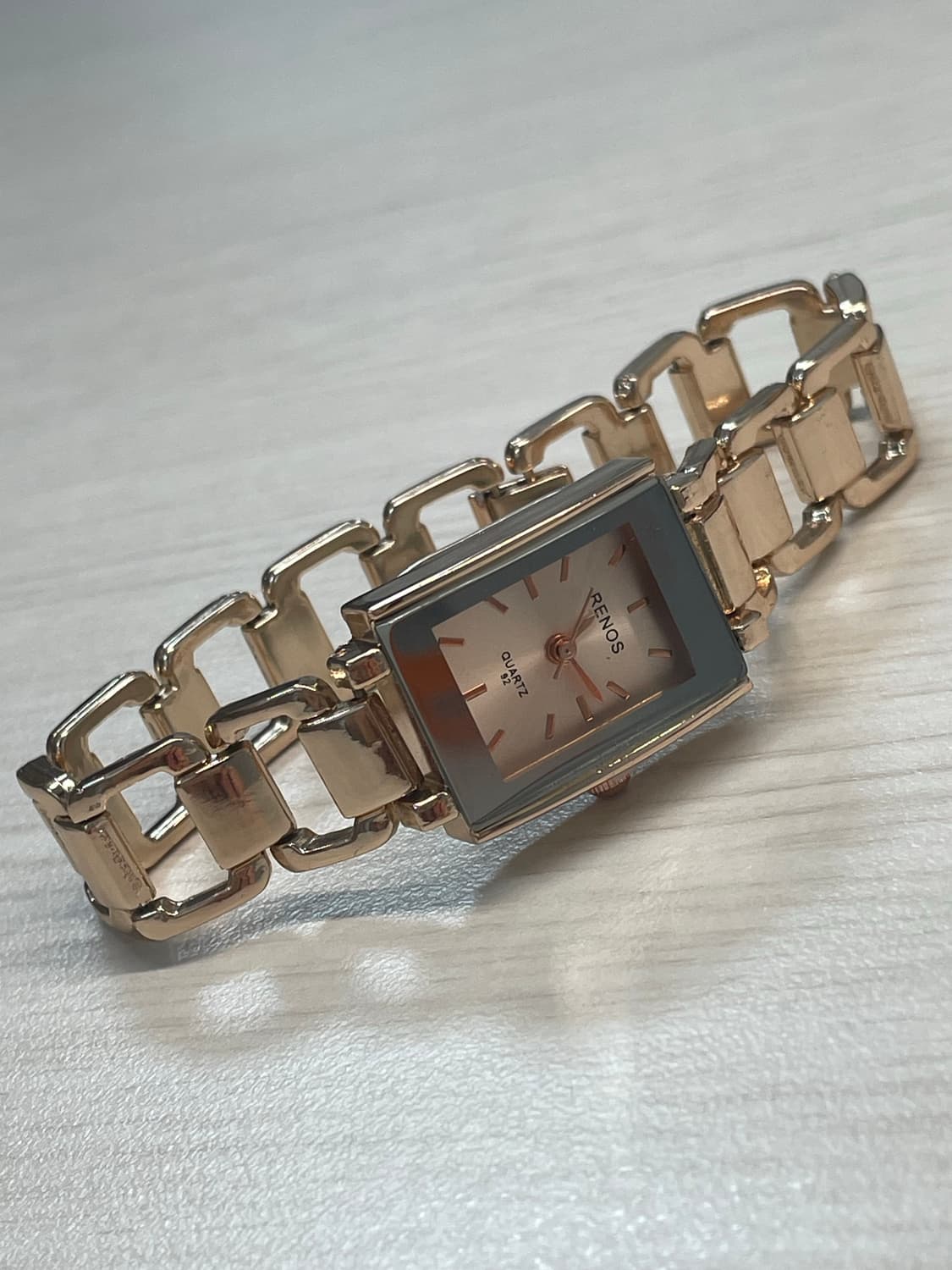 RENOS 빈티지 로즈골드 메탈 시계 상품이미지1