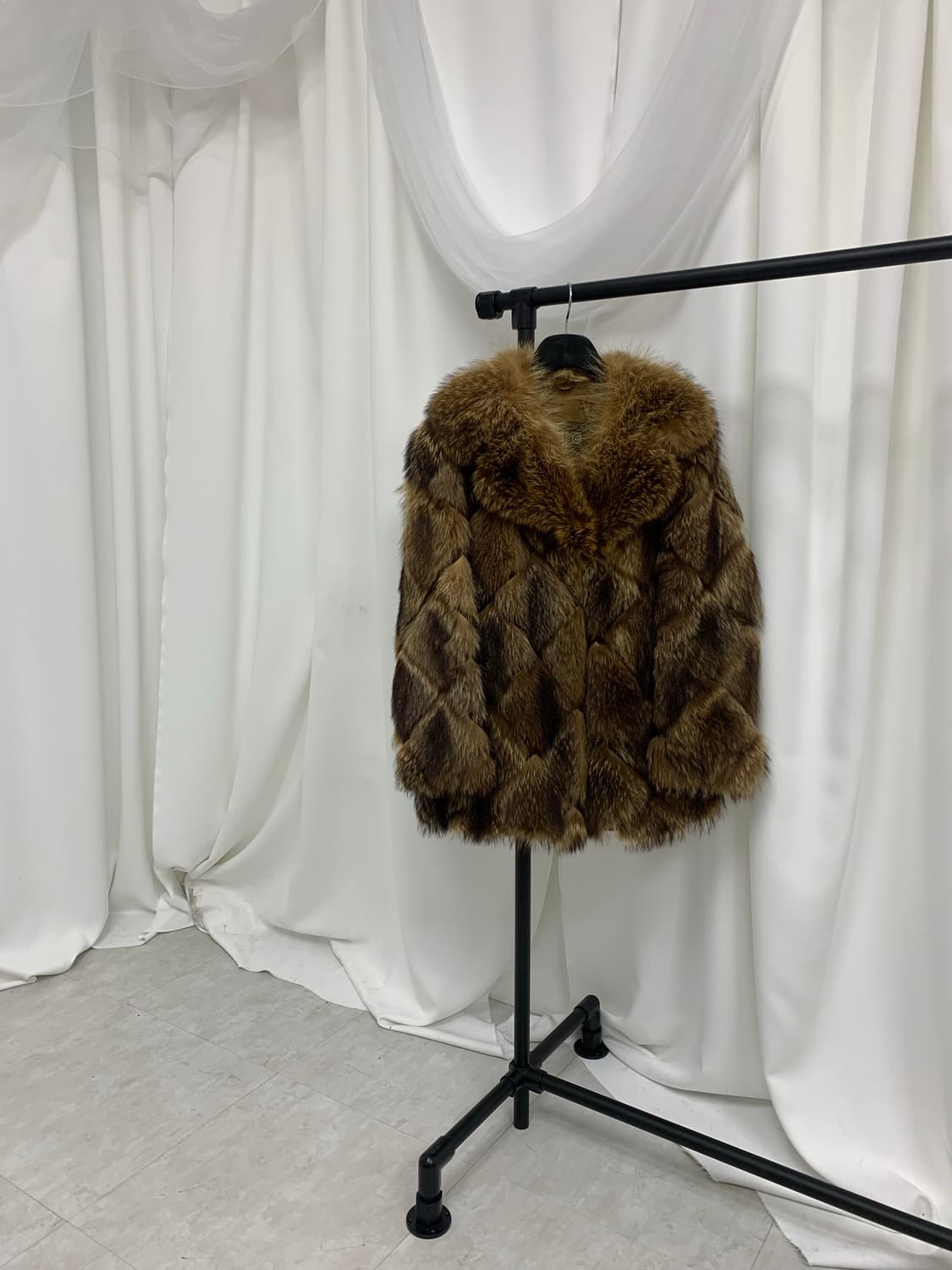 브라운 리얼토끼퍼자켓 상품이미지1