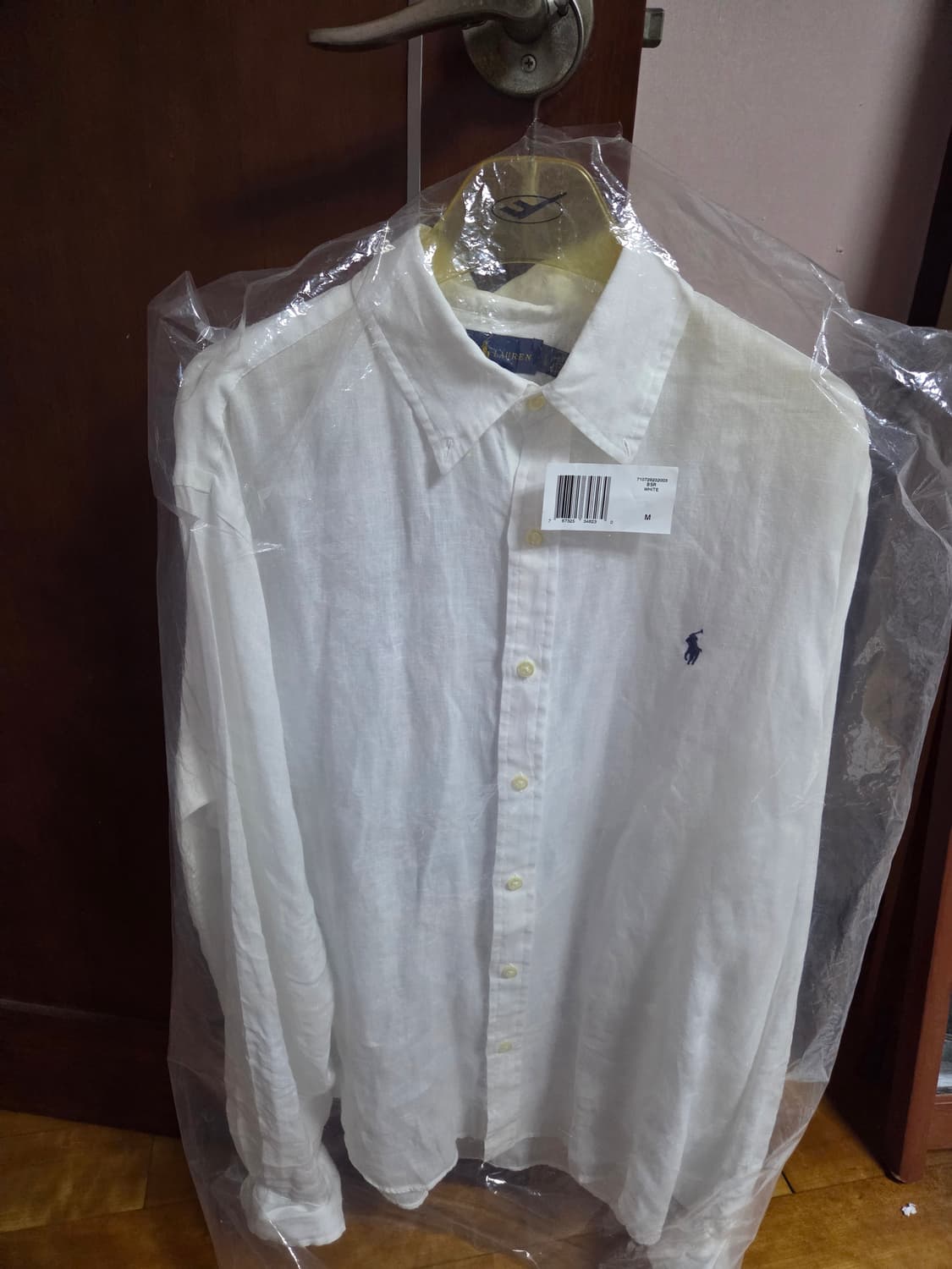 폴로 클래식핏/언턱드핏 린넨셔츠 화이트 L사이즈 상품이미지2