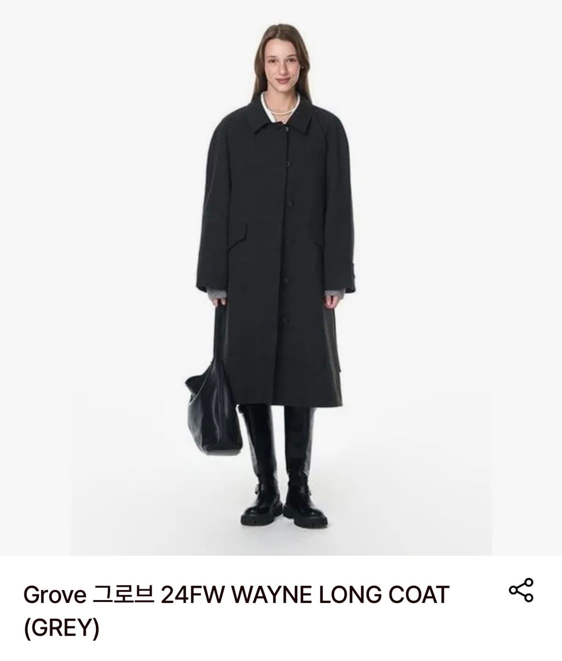 (새상품) Grove 그로브 WAYNE LONG COAT (GRAY) 상품이미지1