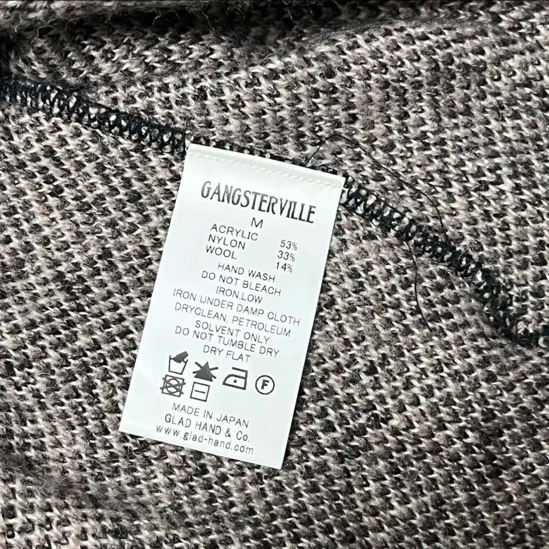 글래드핸드 갱스터빌 아가일 체크 가디건 M사이즈 상품이미지3