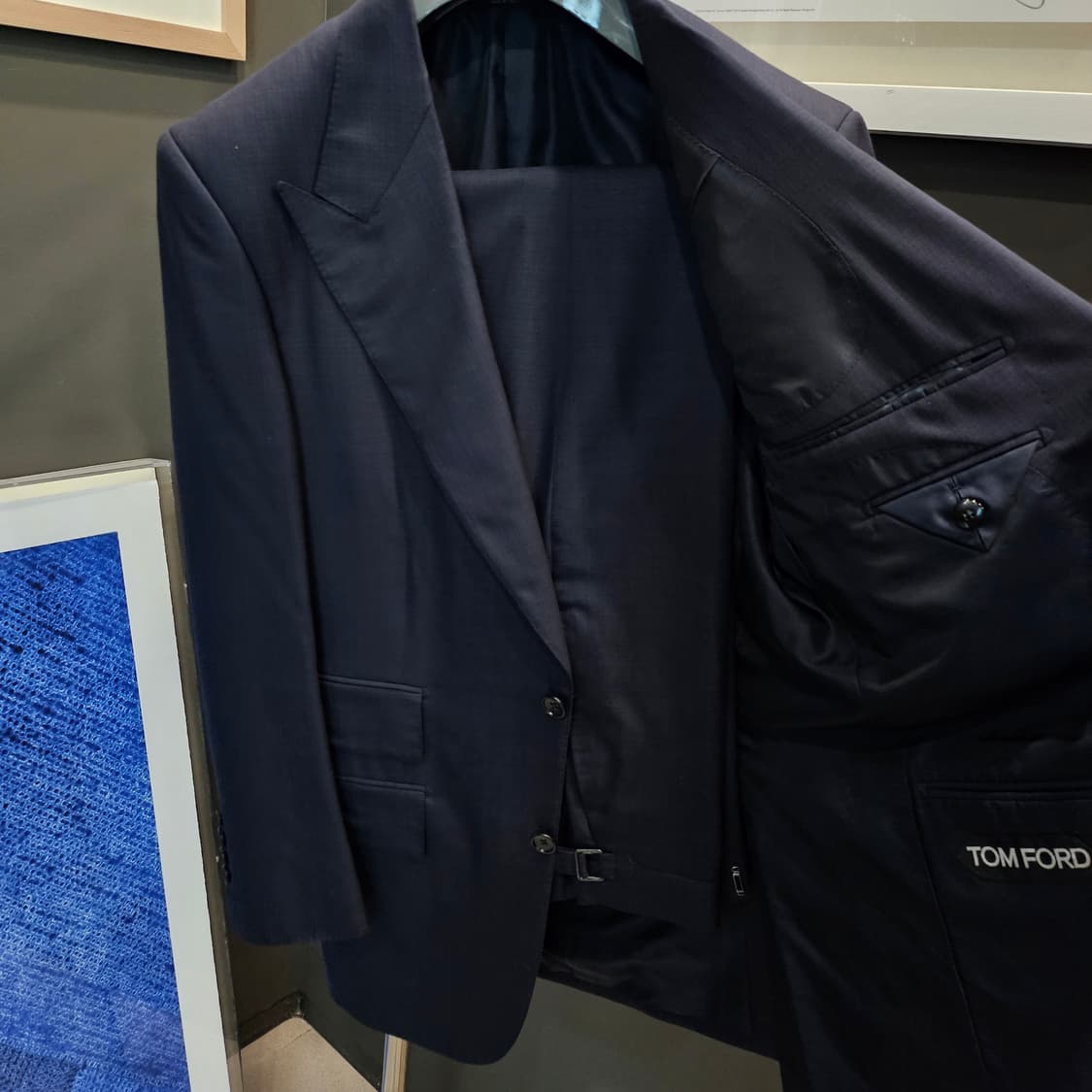 톰포드 네이비 울 실크 윈저 수트 셋업 상품이미지4