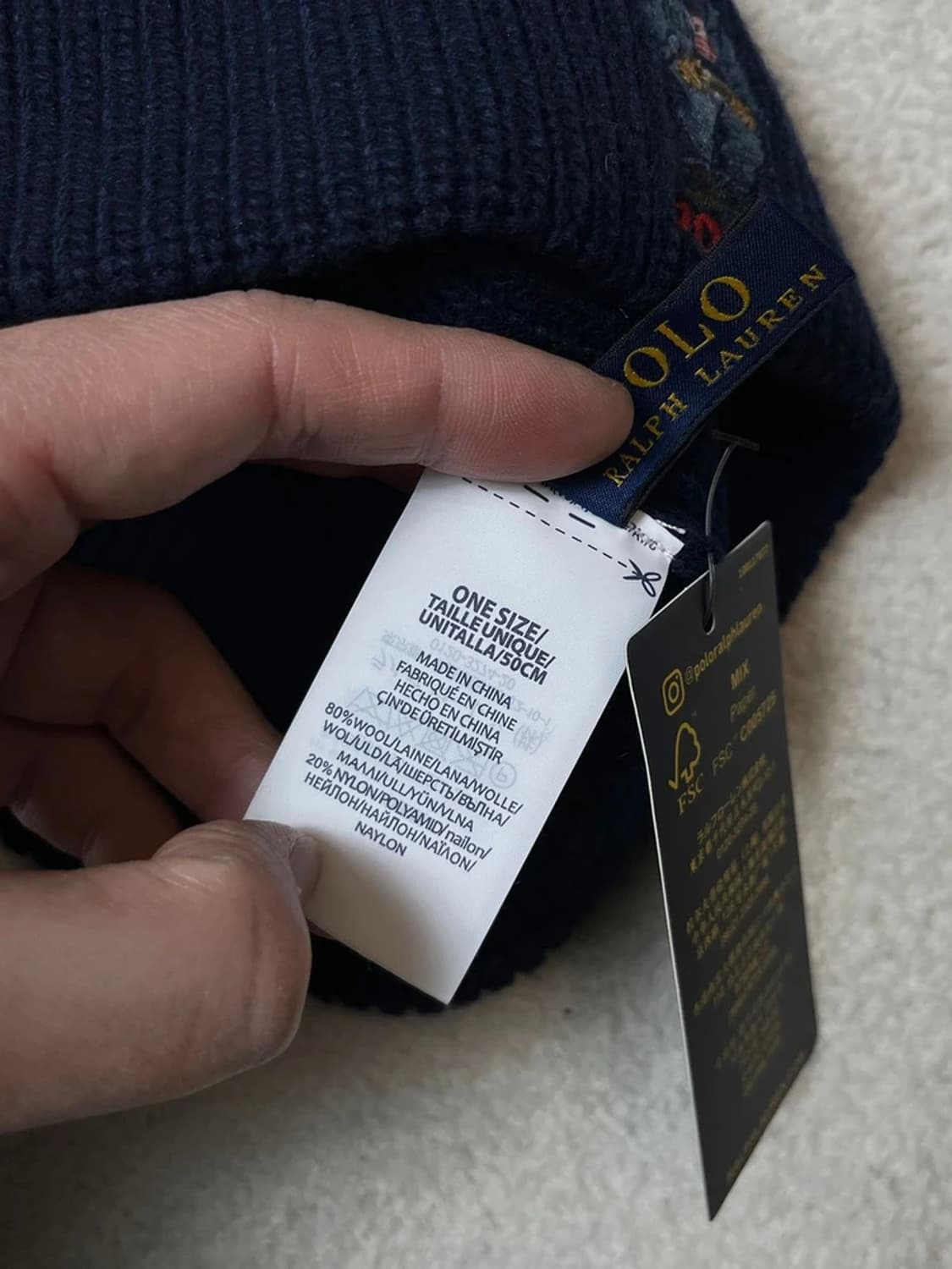 폴로 랄프로렌 베어 니트 비니 A1845 상품이미지6