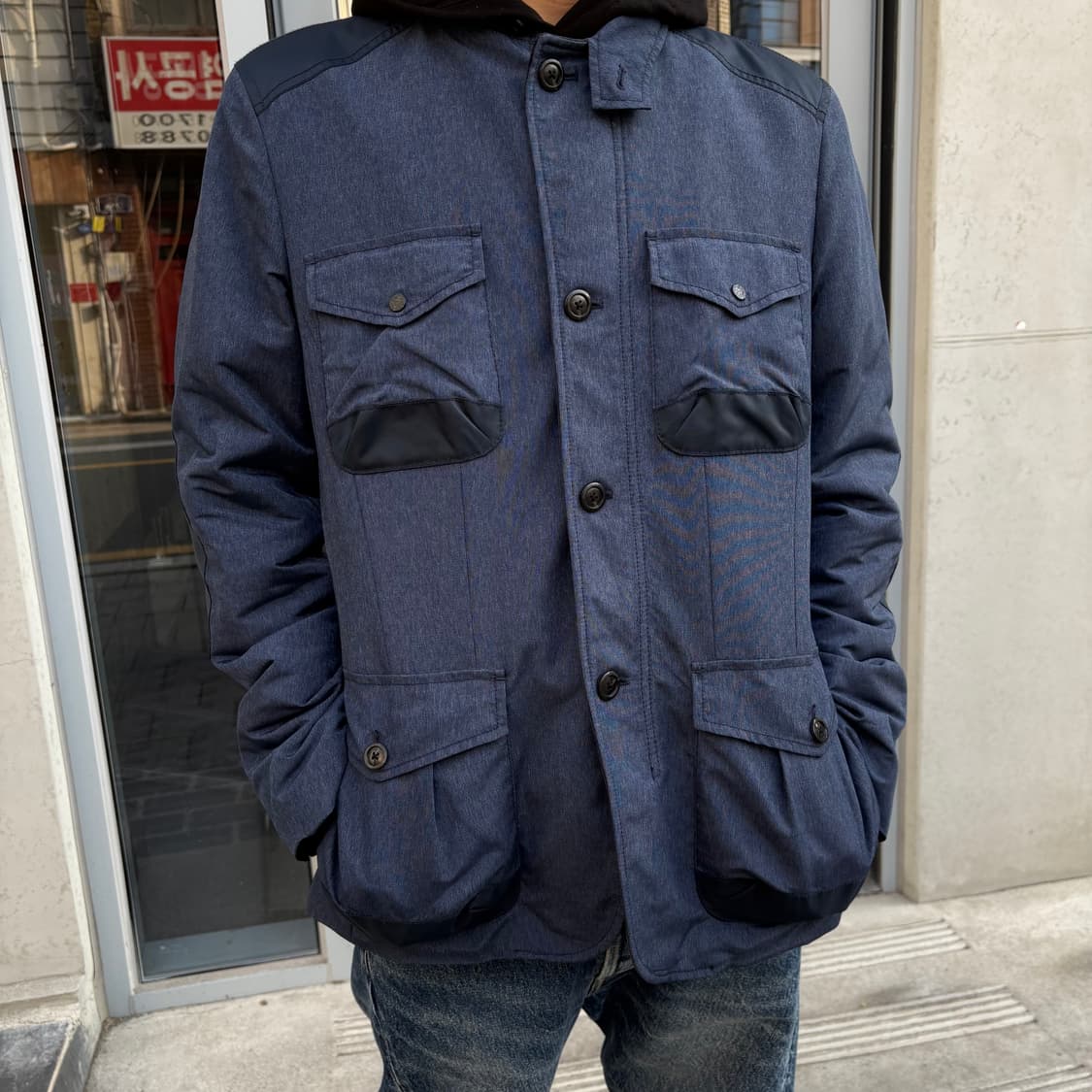 알마니 익스체인지 네이비 사파리 자켓 상품이미지1