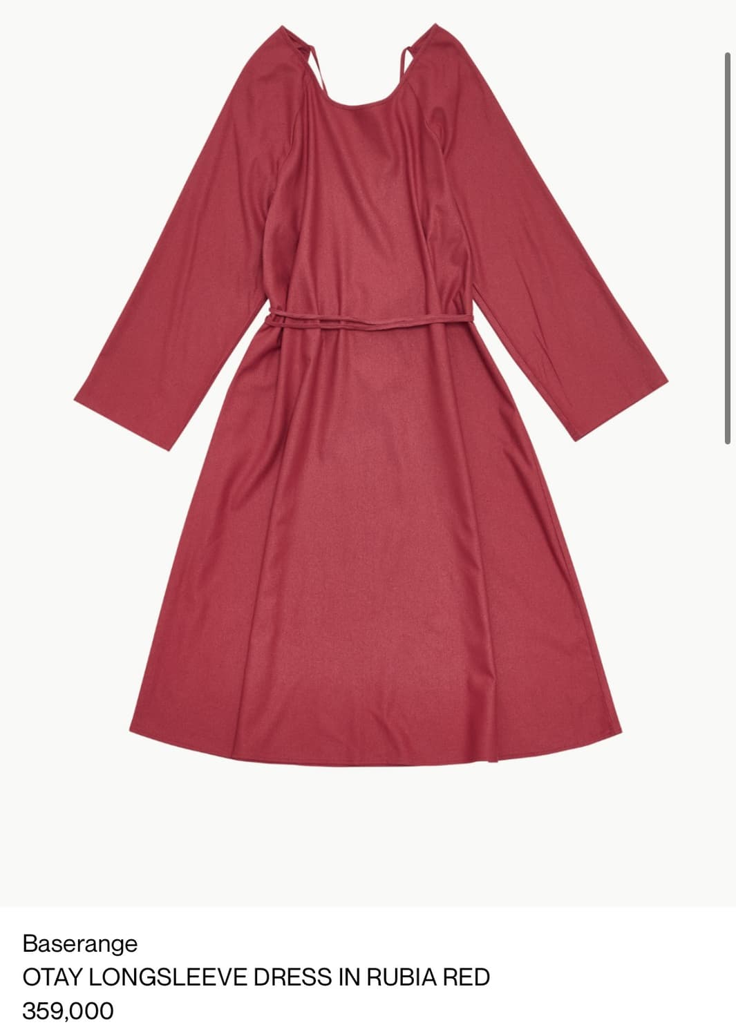 OTAY LONGSLEEVE DRESS(RUBIA RED) 상품이미지4
