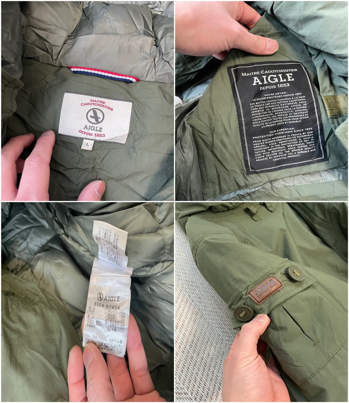 AIGLE 에이글 필드 포켓 밀리터리 후드 다운 파카 J03853 상품이미지7