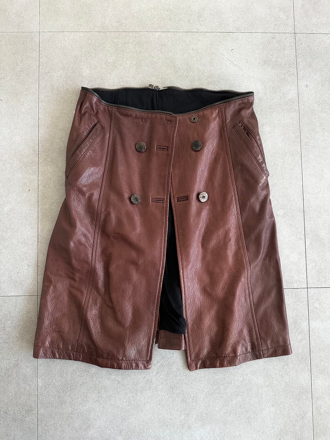 조르지오 브라토 아카이브 해체 레더 코트 상품이미지6