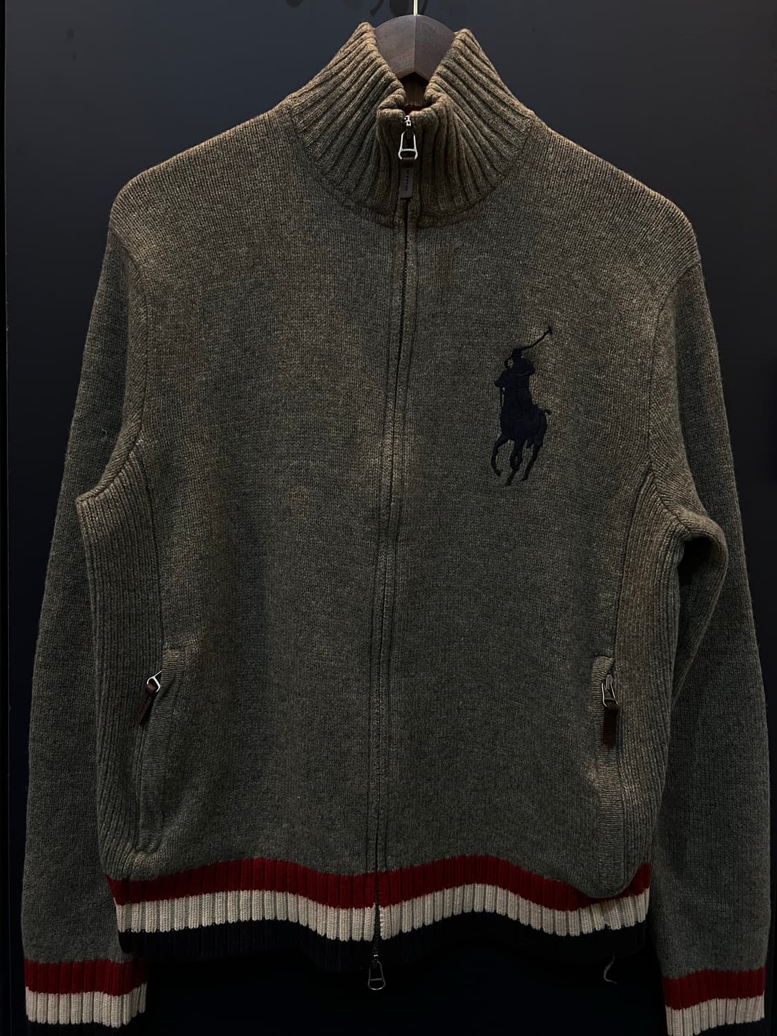 폴로 랄프로렌 빅포니 램스울 니트 집업 상품이미지1