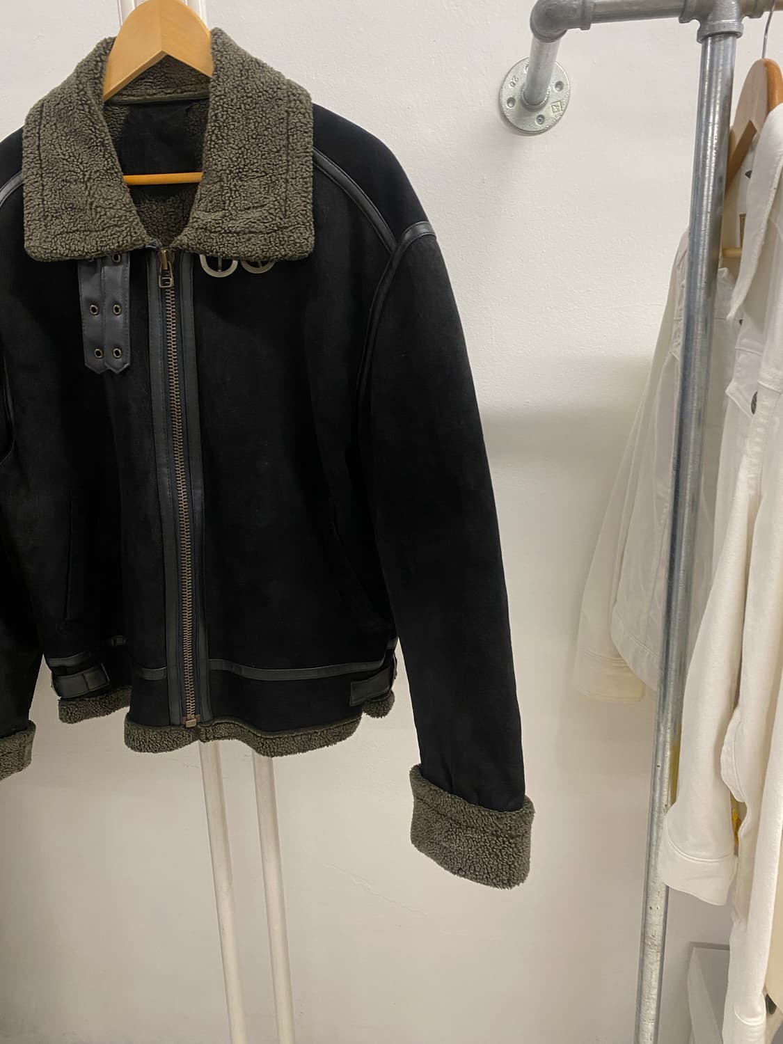 VTG suede shearling B-3 jacket 스웨이드 무스탕 상품이미지5