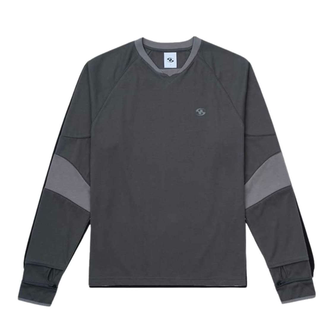 SANSAN GEAR 파이핑 블락 롱슬리브 차콜 상품이미지1
