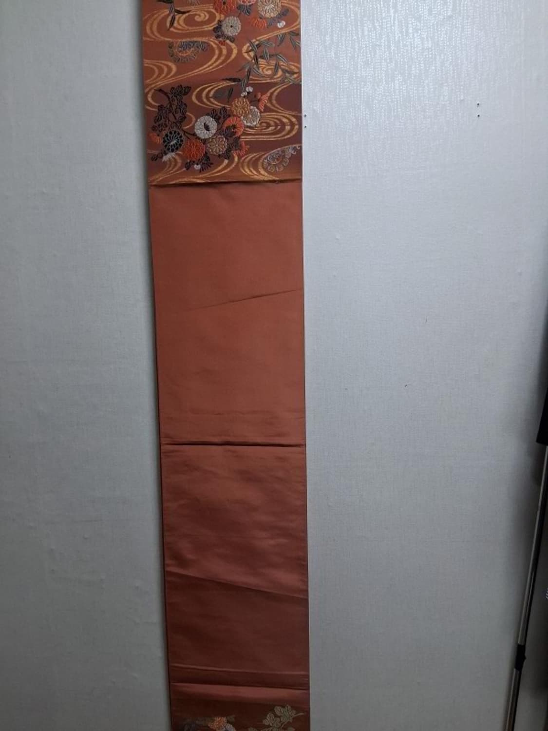 후쿠로오비 일본 고전패턴 대나무 플라워 자카드 견 후쿠로오비  상품이미지2