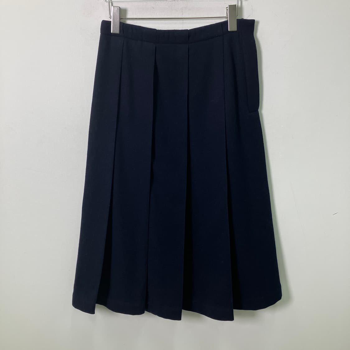 질샌더 네이비 울 플리츠 스커트 36 상품이미지1