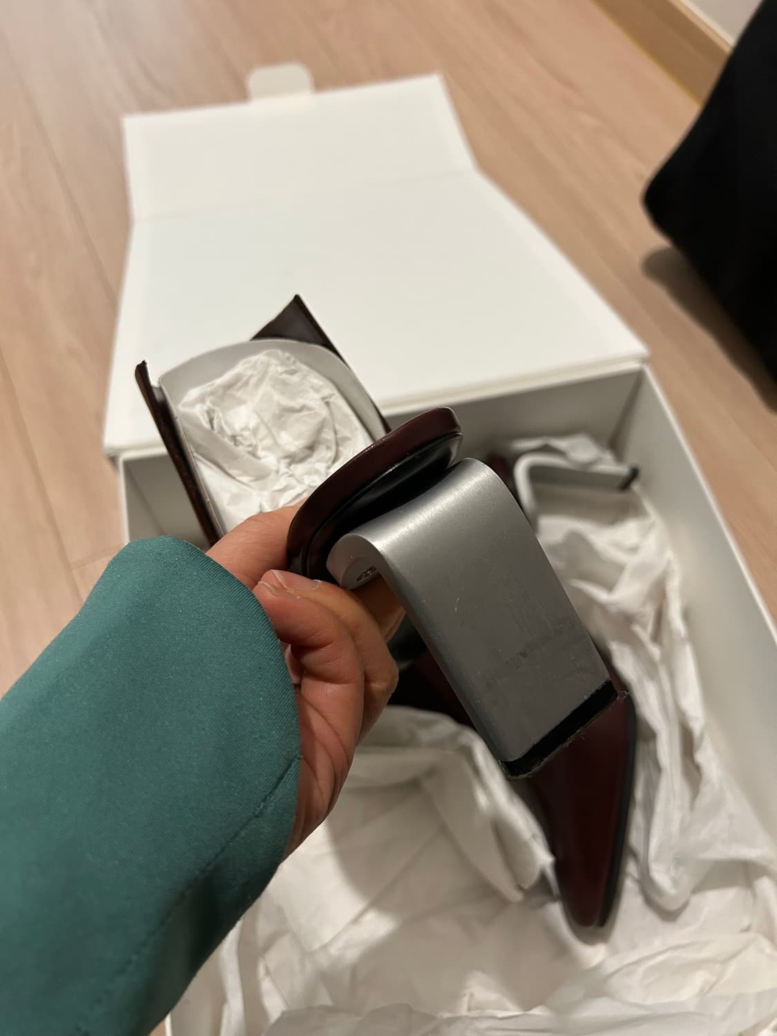 질샌더 카프스킨 메탈 뮬 38사이즈 상품이미지2